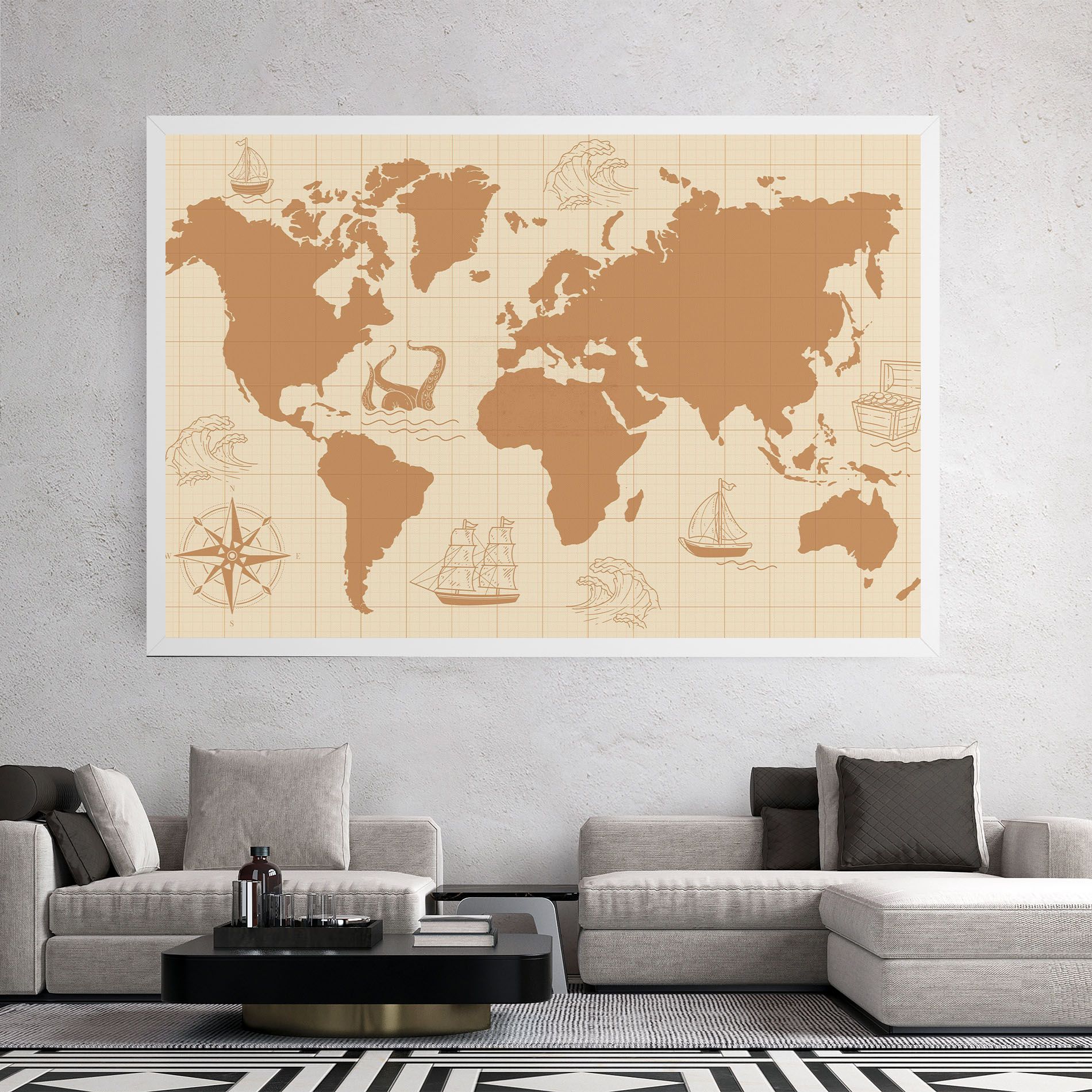 Light Cream Map mockup 2