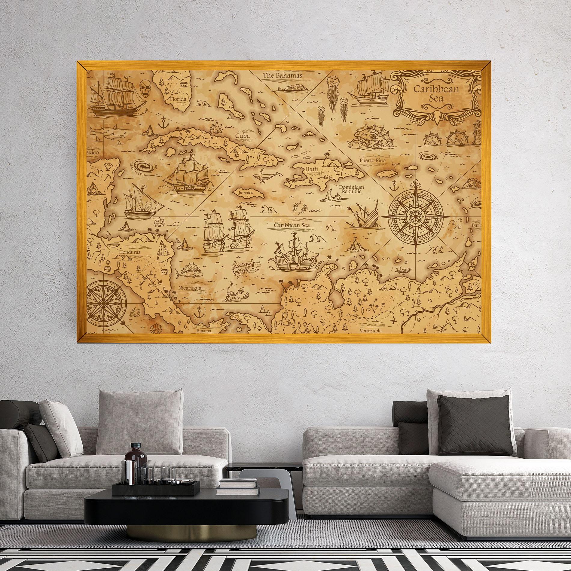 Leinwandbild Caribbean Sea mockup 2