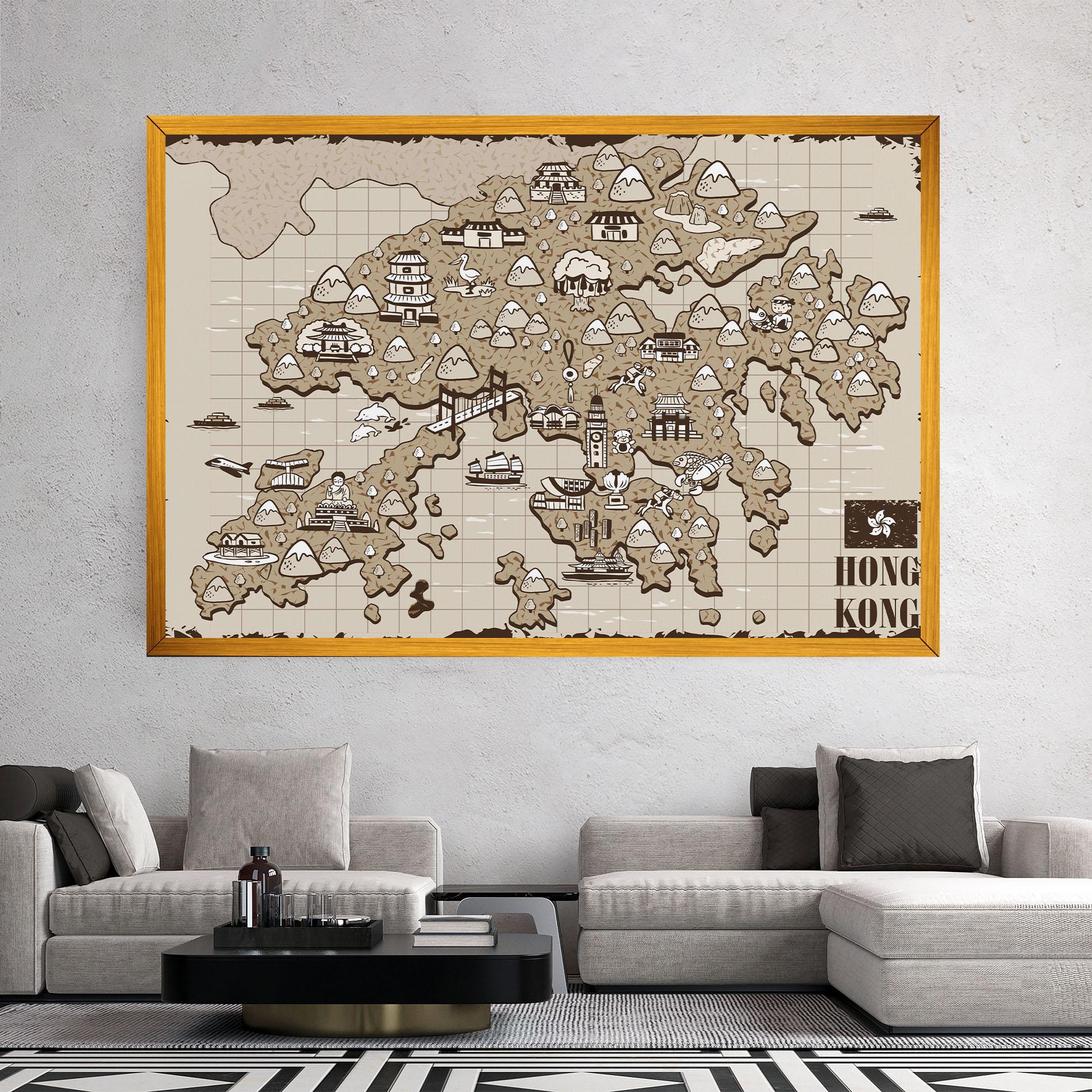 Leinwandbild Hong Kong mockup 2