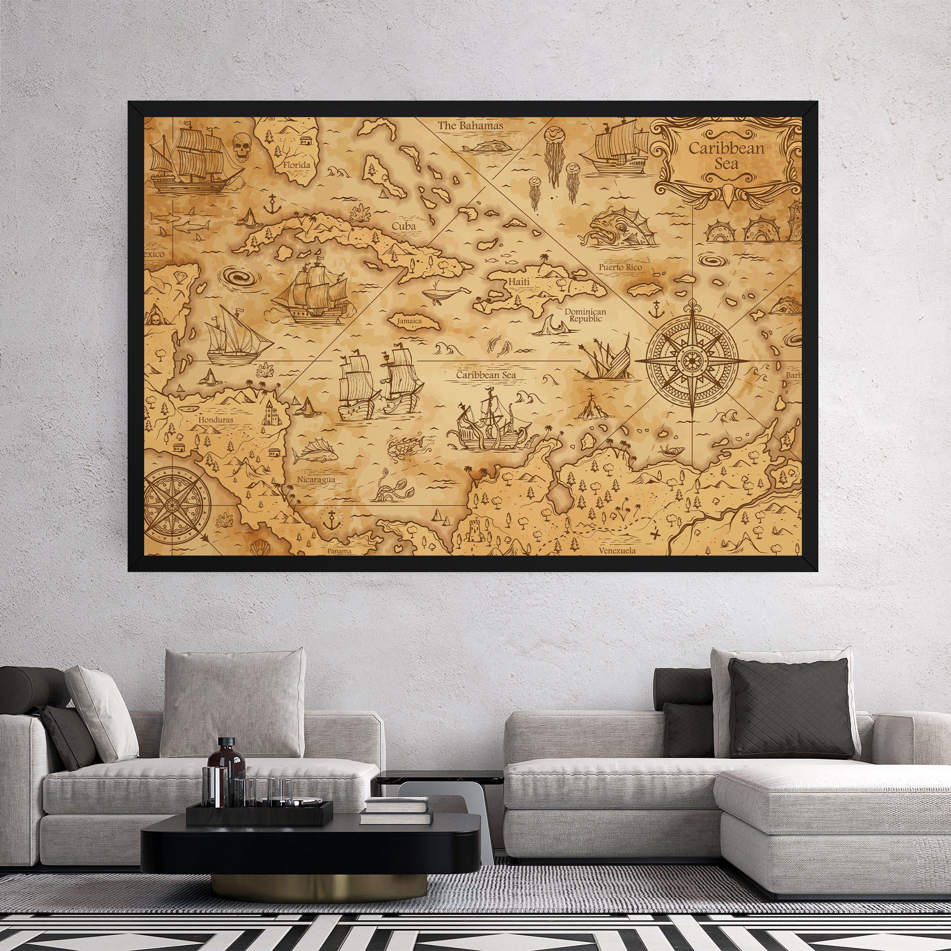 Leinwandbild Caribbean Sea mockup 2