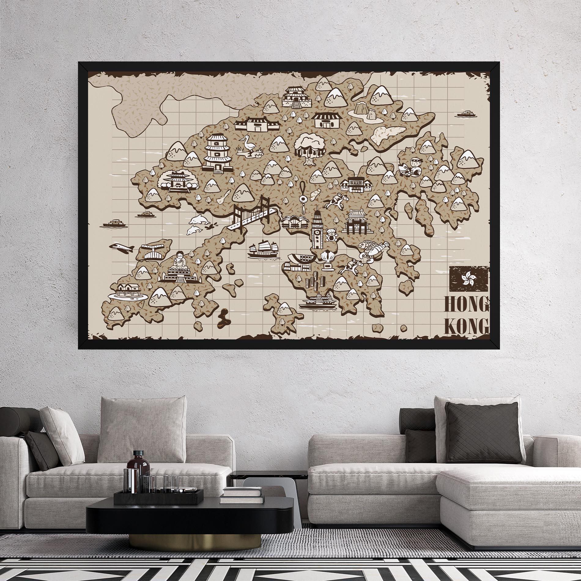 Leinwandbild Hong Kong mockup 2