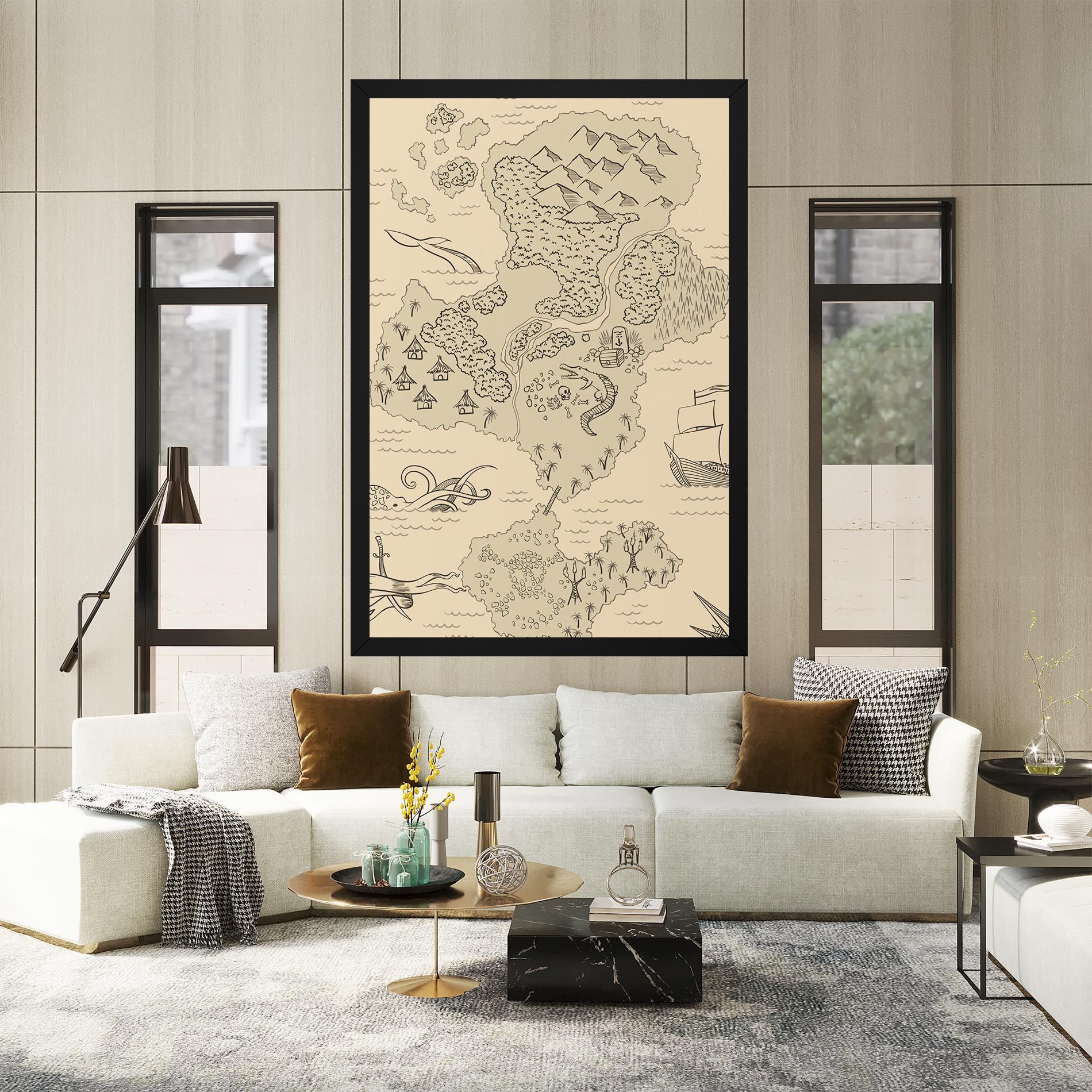 Island Old Map mockup 2