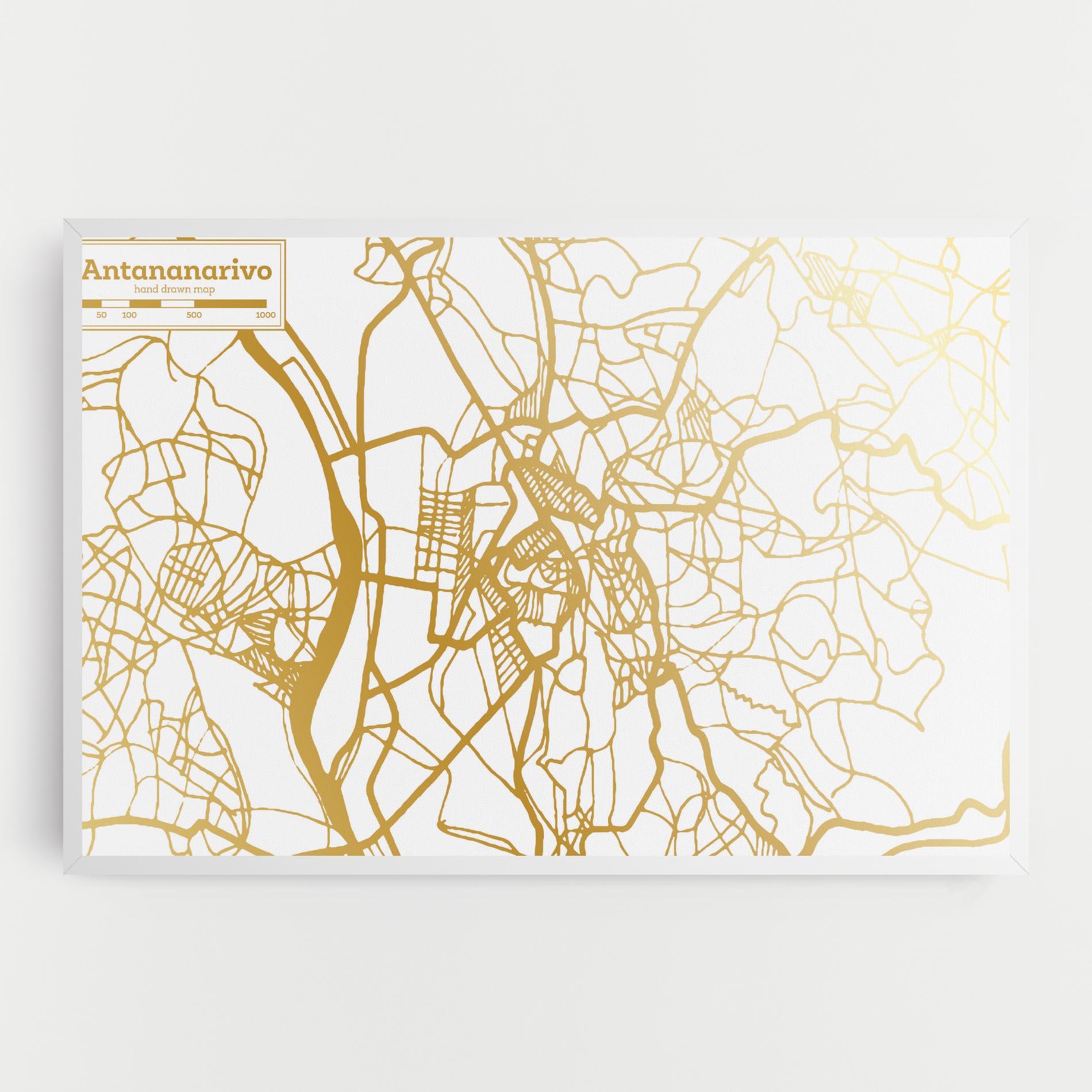 Leinwandbild Antananarivo Map mockup 0