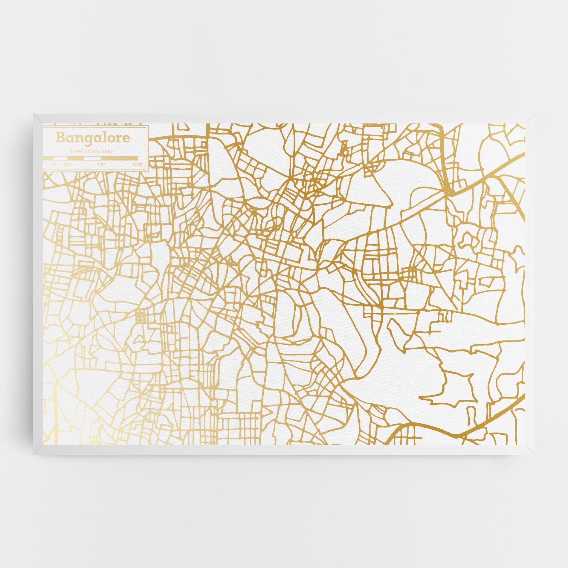 Leinwandbild Bangalore Map mockup 0