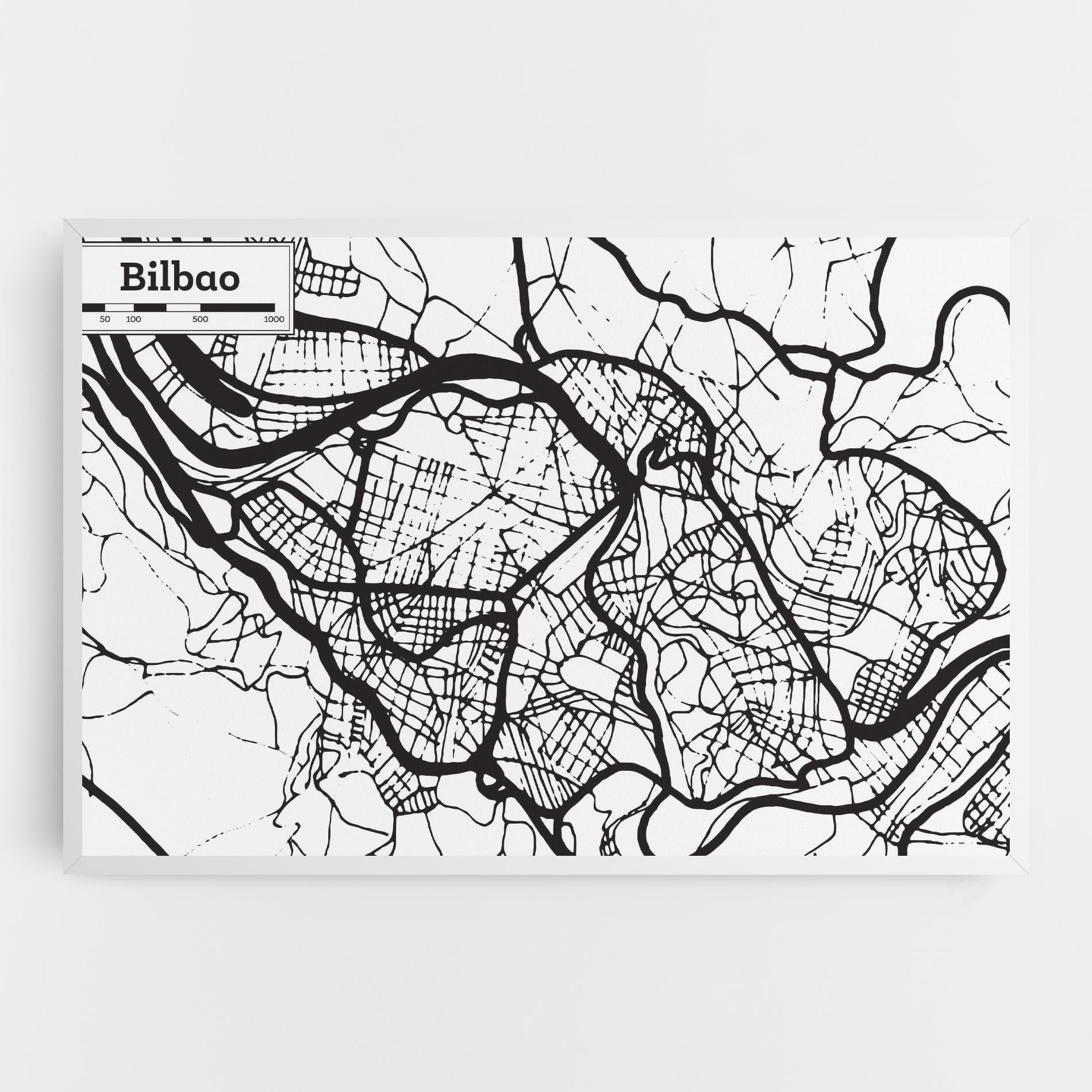 Leinwandbild Bilbao Map mockup 0
