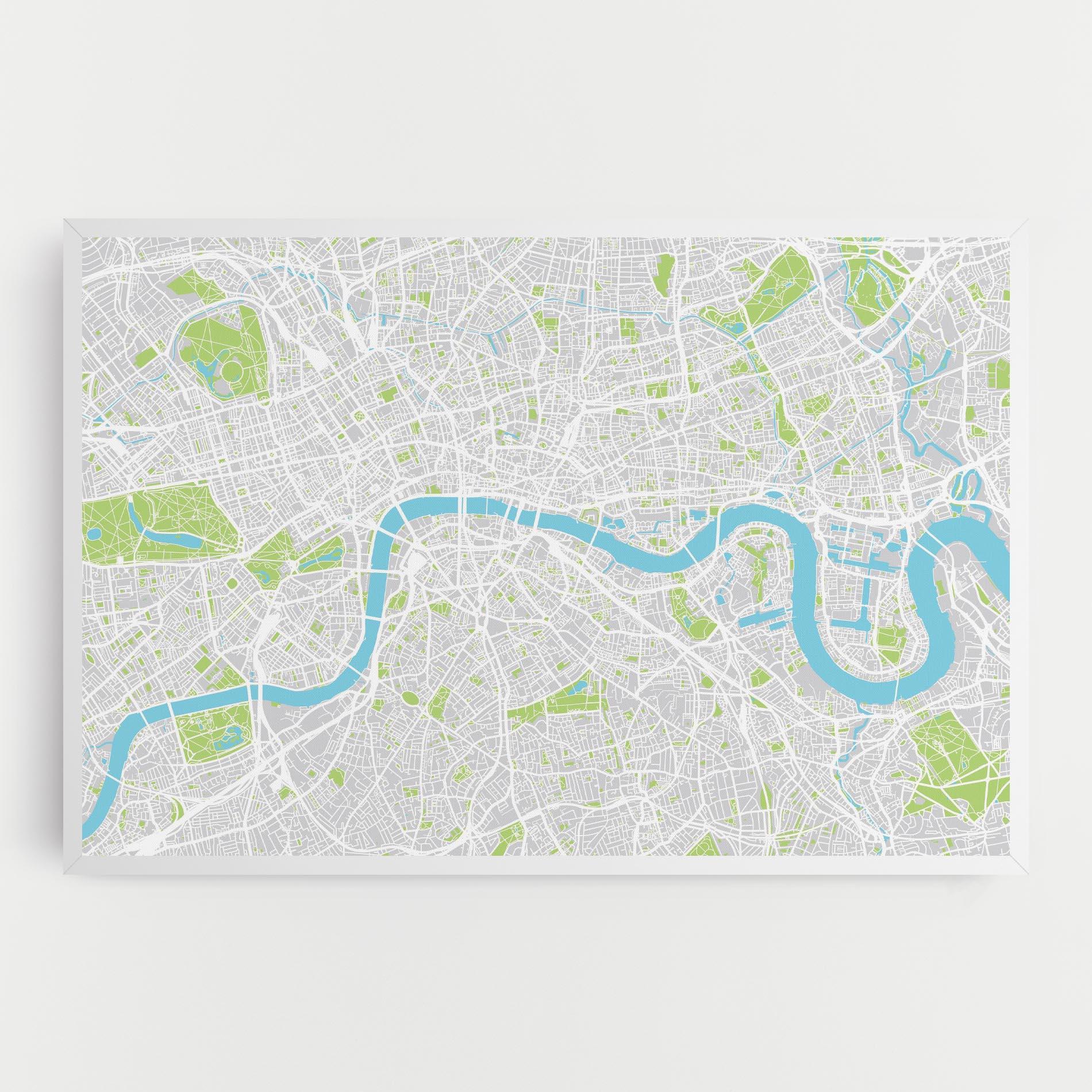 Leinwandbild City Color Map mockup 0