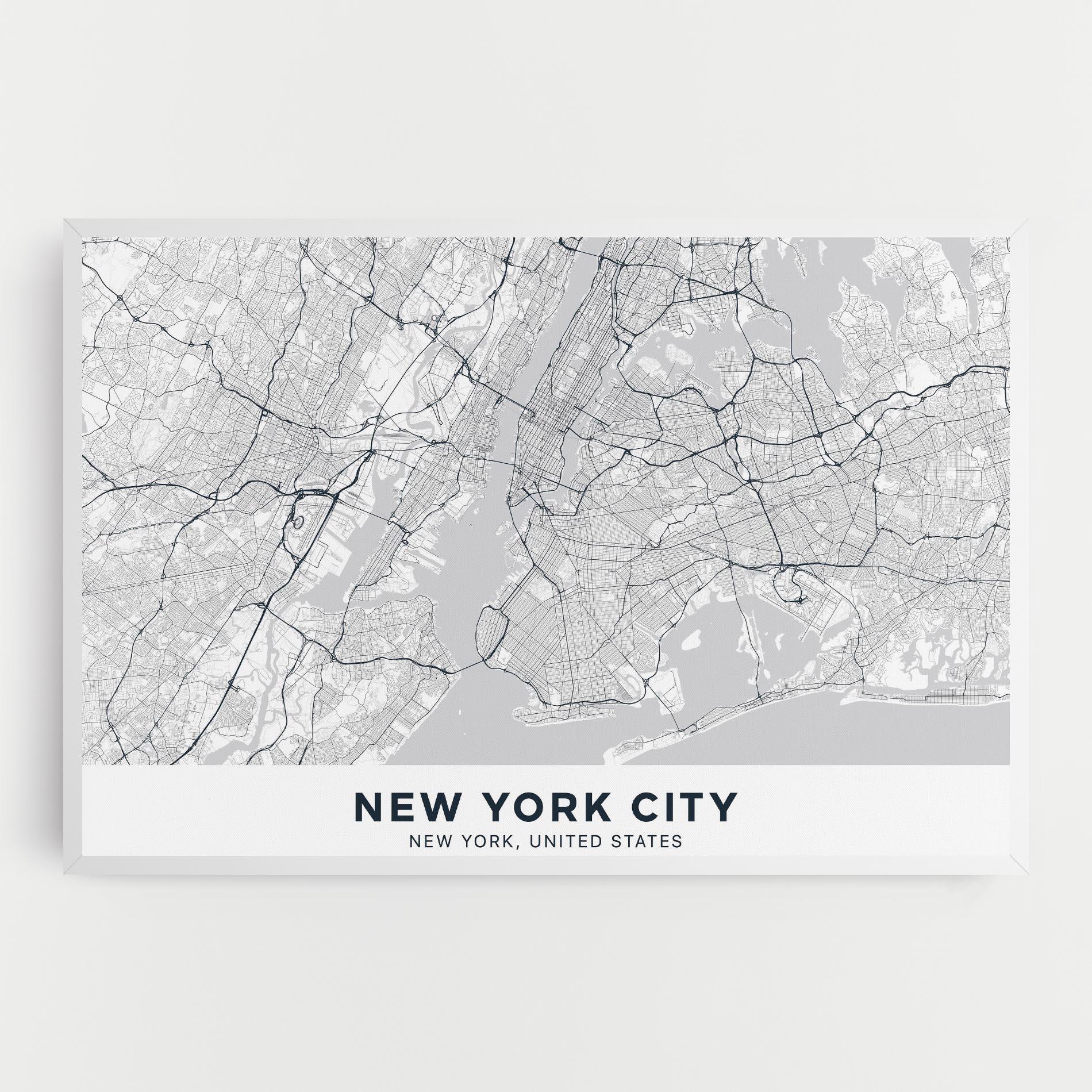 Leinwandbild New York Map mockup 0