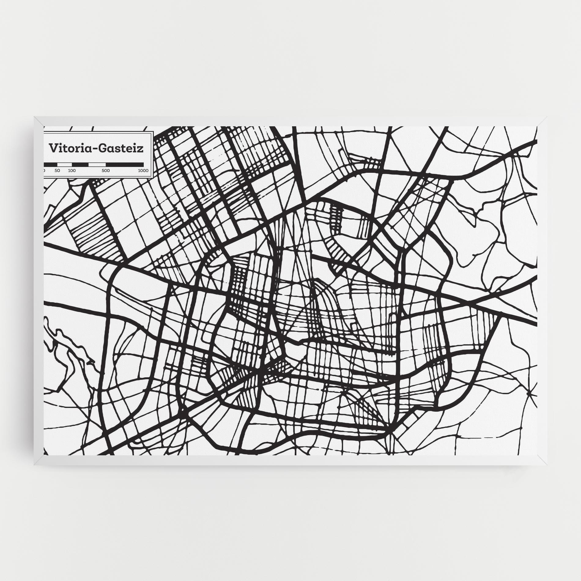 Leinwandbild Vitoria Gasteiz Map mockup 0