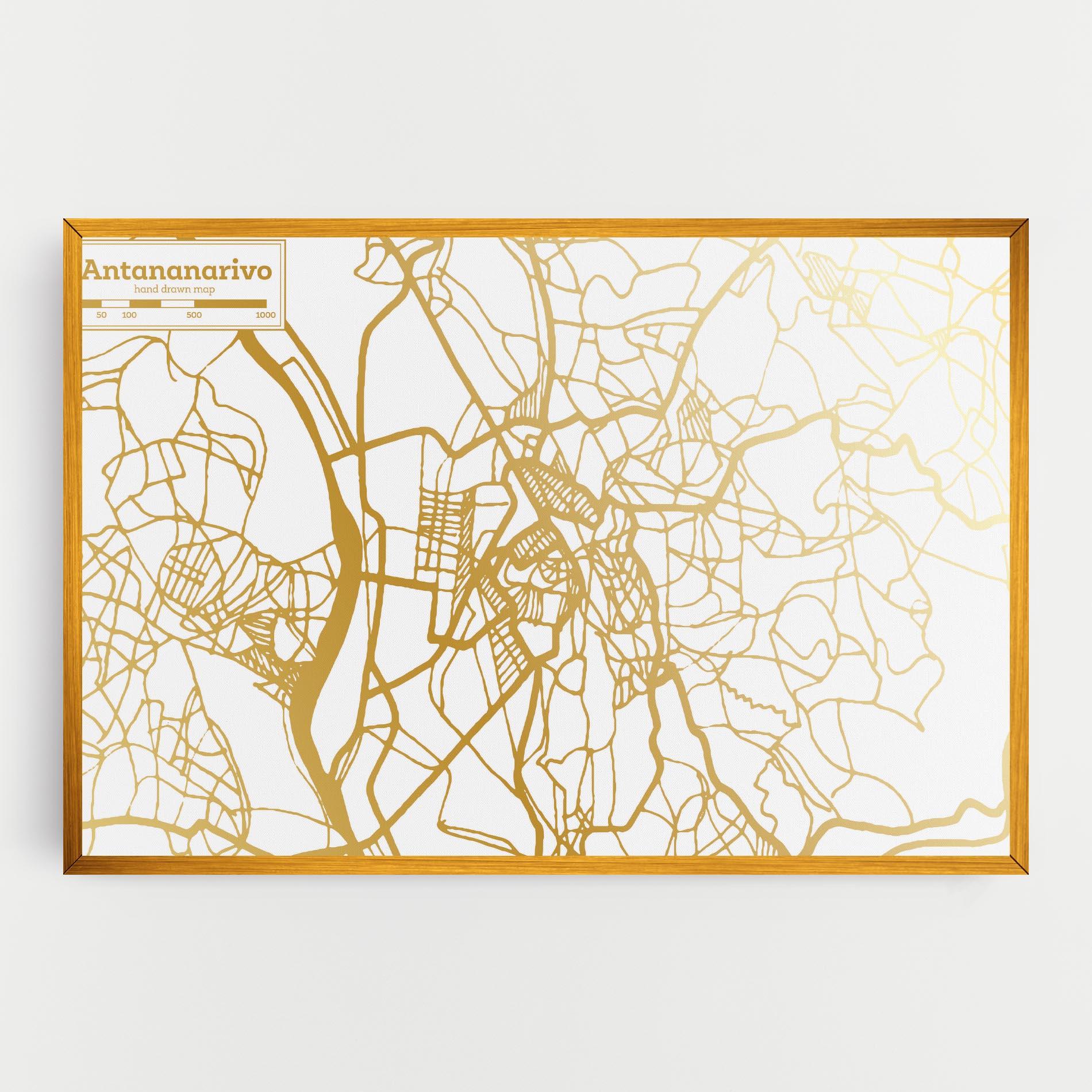 Leinwandbild Antananarivo Map mockup 0