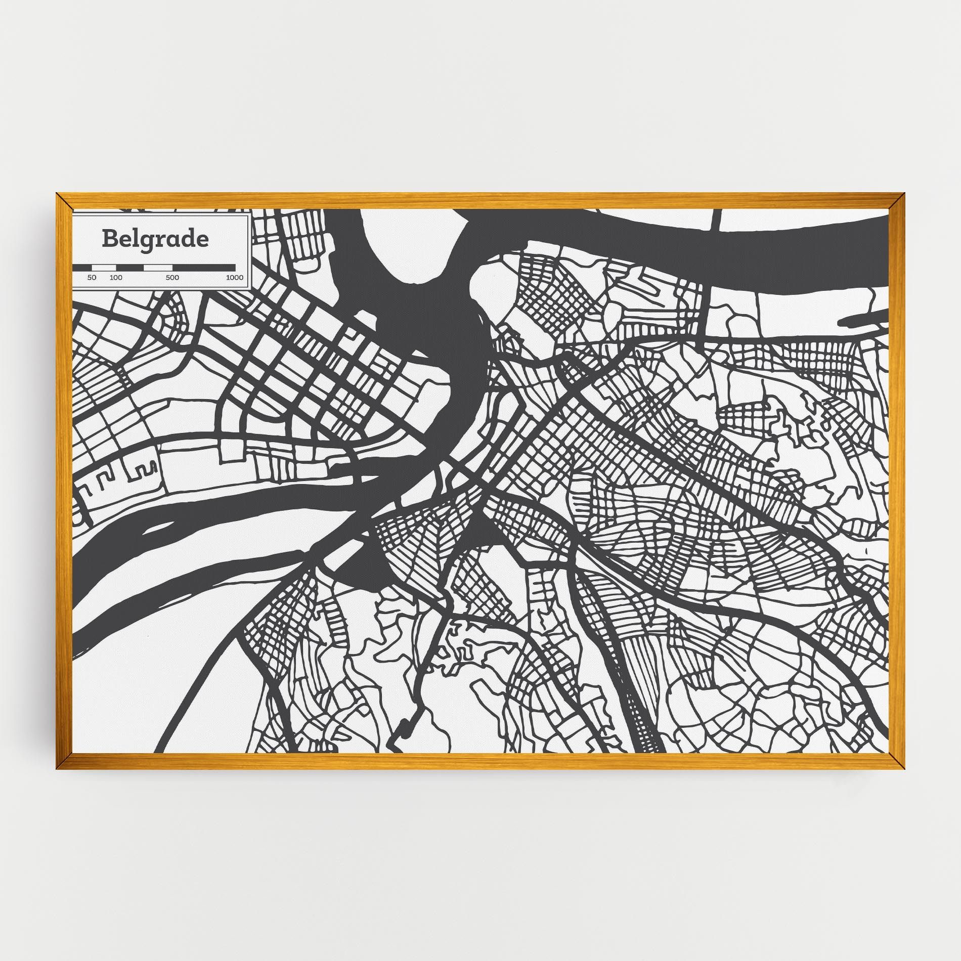 Belgrade Map mockup 0