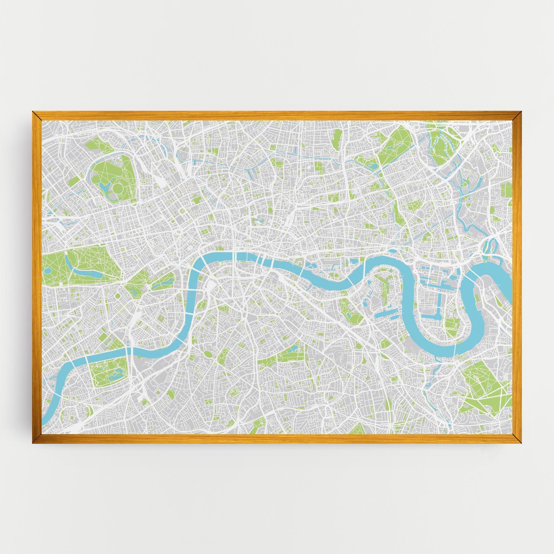 Leinwandbild City Color Map mockup 0