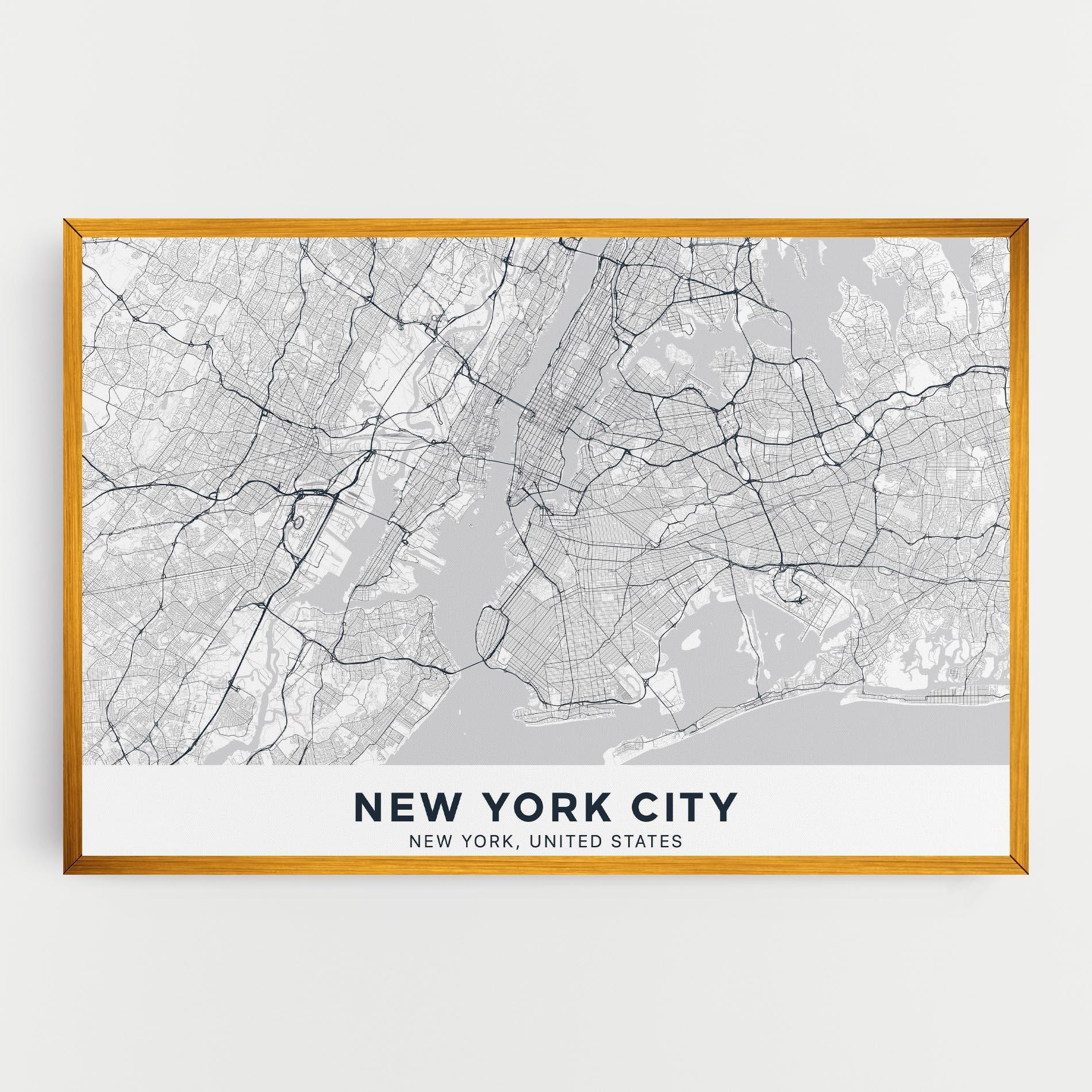 Leinwandbild New York Map mockup 0