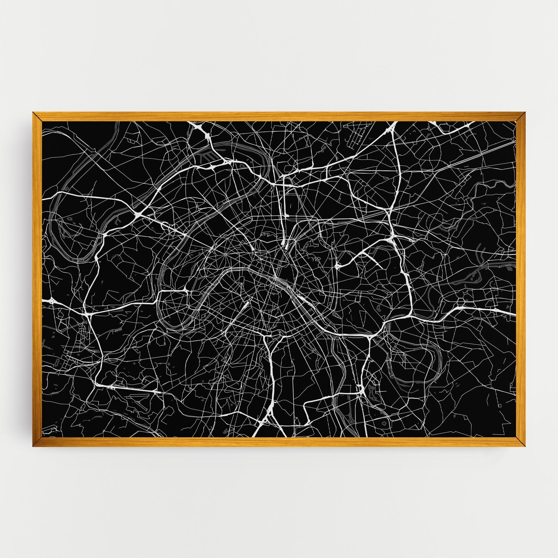 Leinwandbild White Line City mockup 0