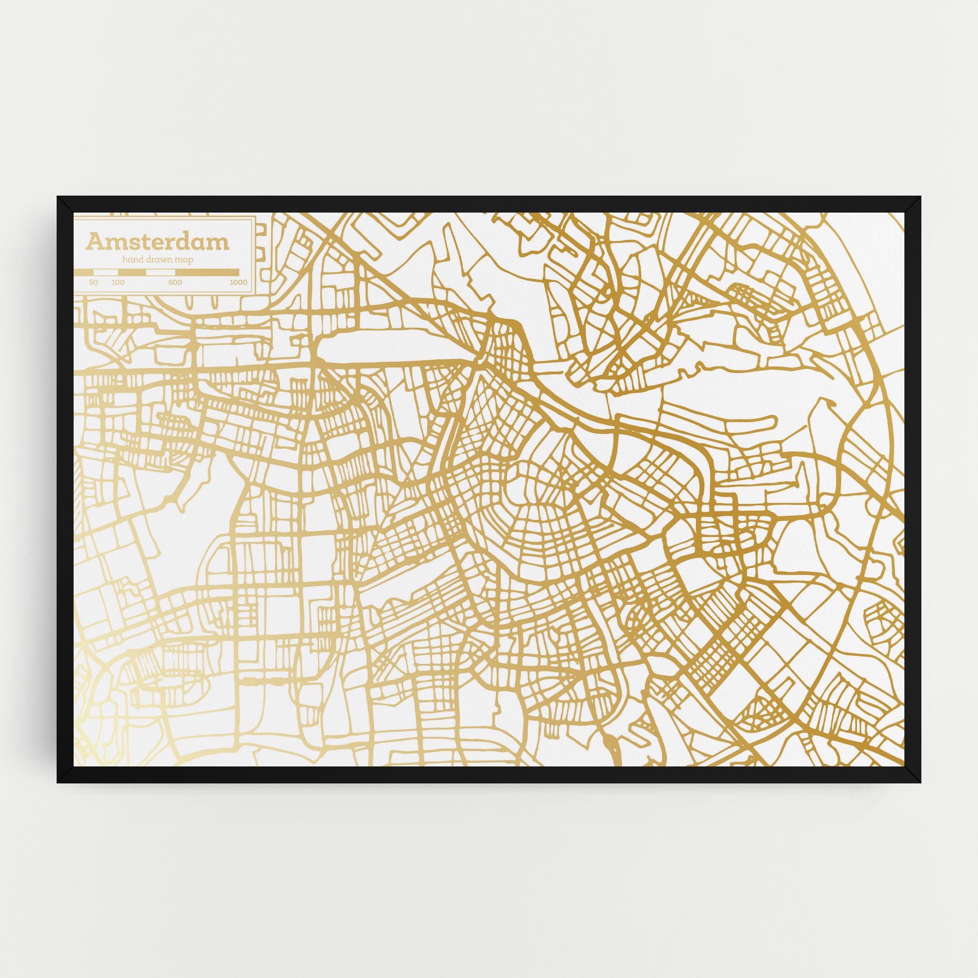 Amsterdam Gold Map mockup 0