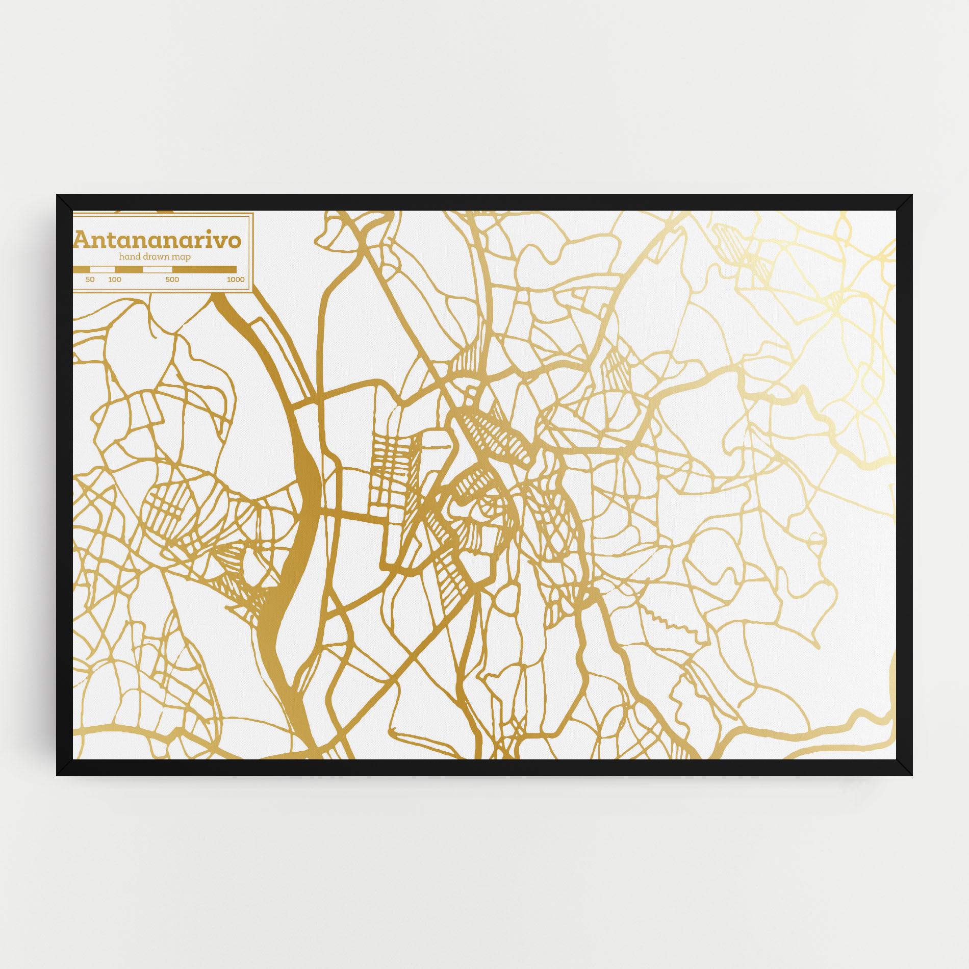Leinwandbild Antananarivo Map mockup 0