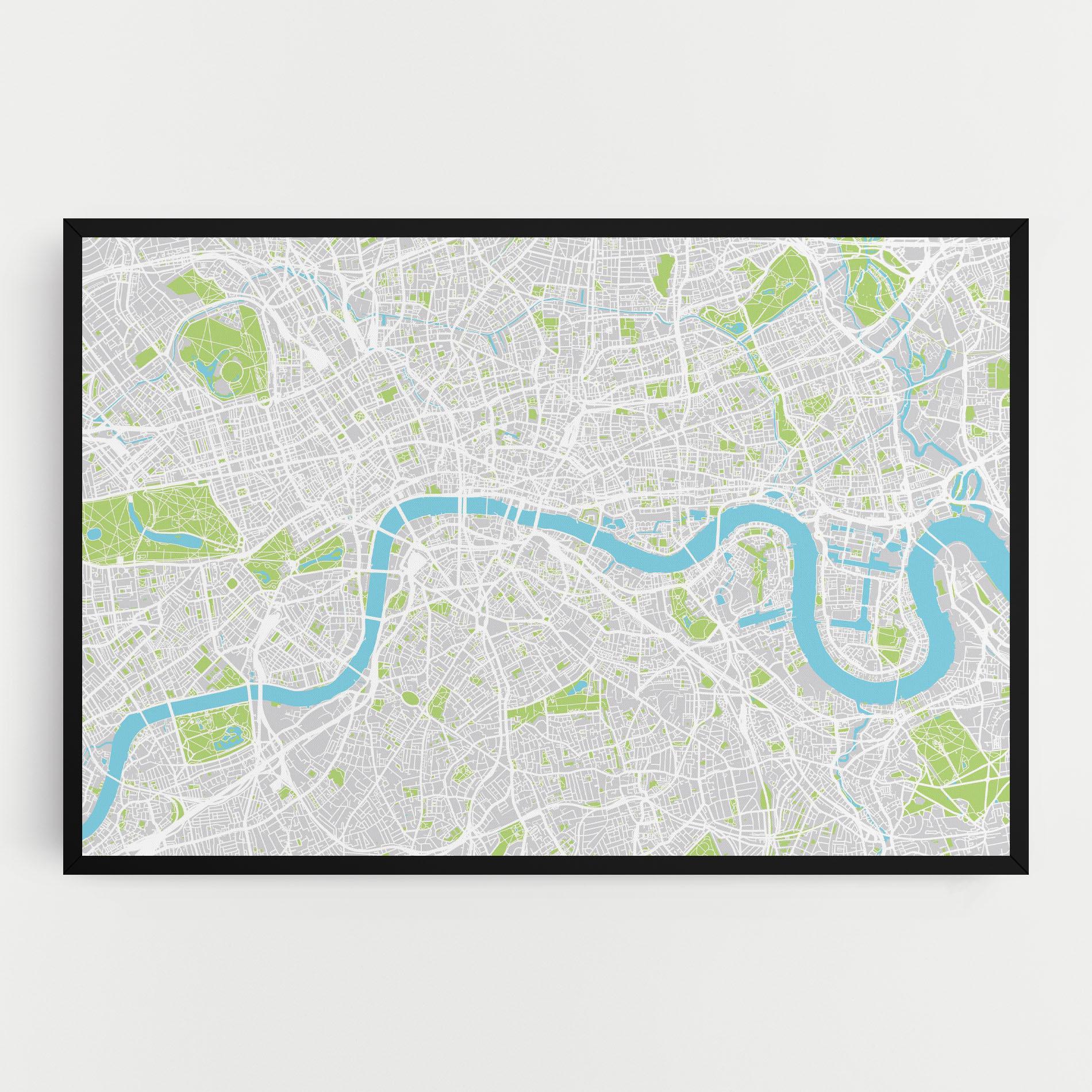 Leinwandbild City Color Map mockup 0