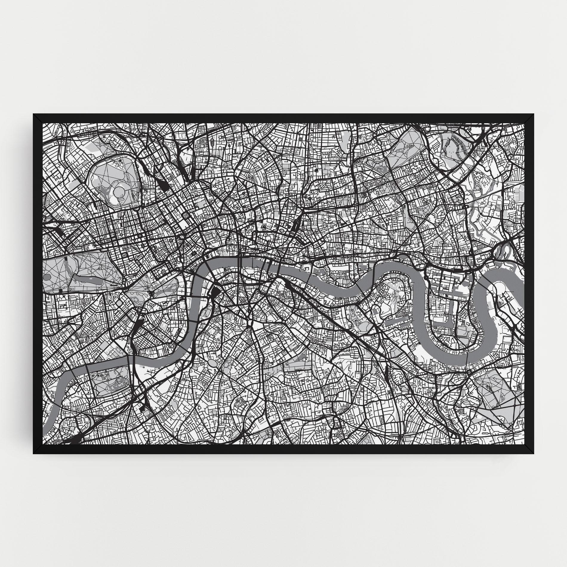 Leinwandbild City Map mockup 0