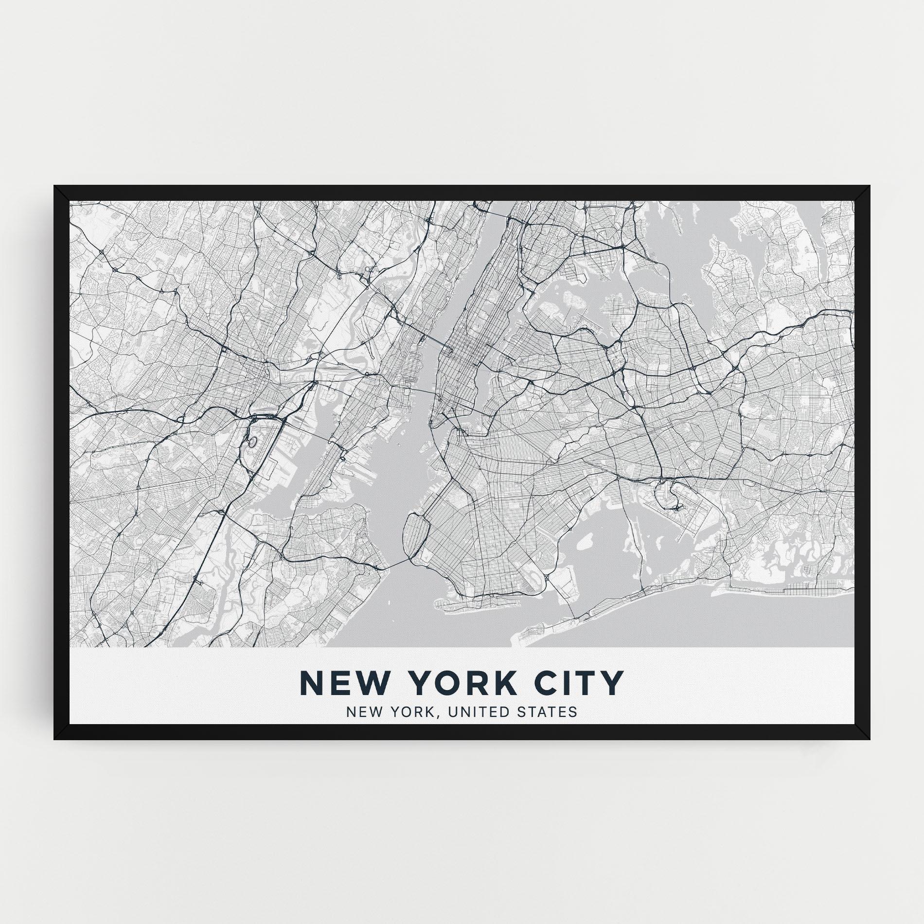 Leinwandbild New York Map mockup 0