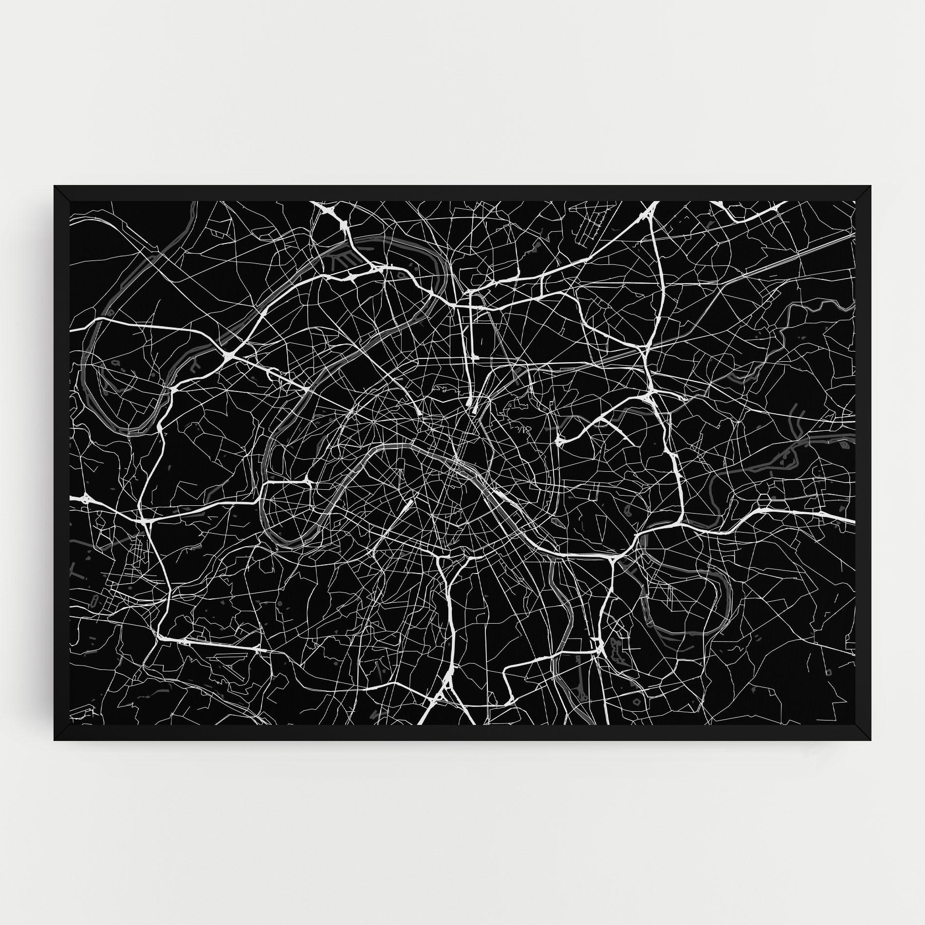 Leinwandbild White Line City mockup 0