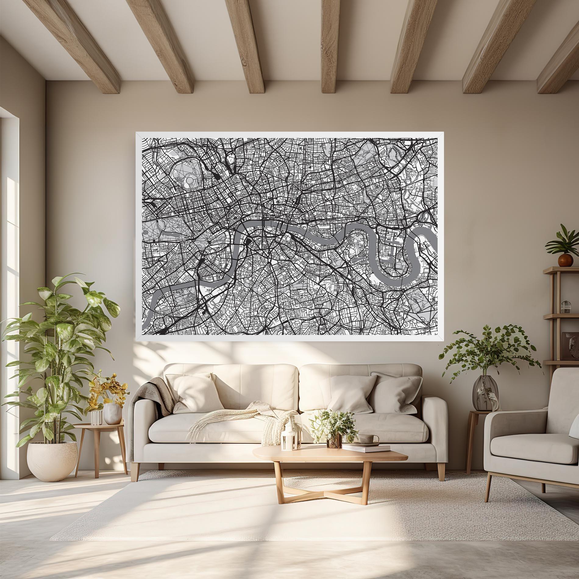 Leinwandbild City Map mockup 6