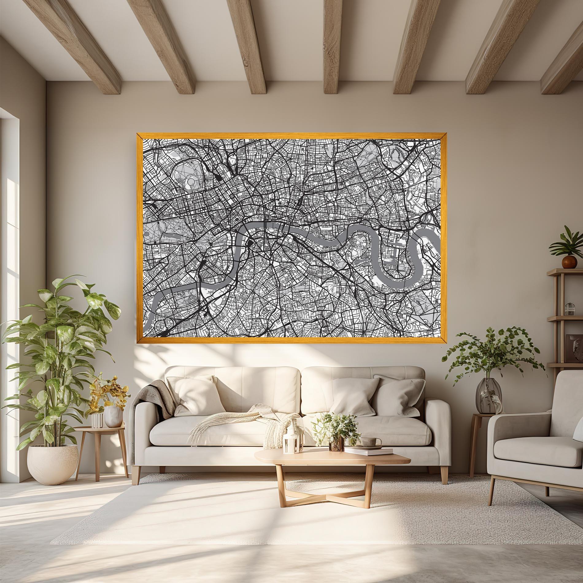 Leinwandbild City Map mockup 6