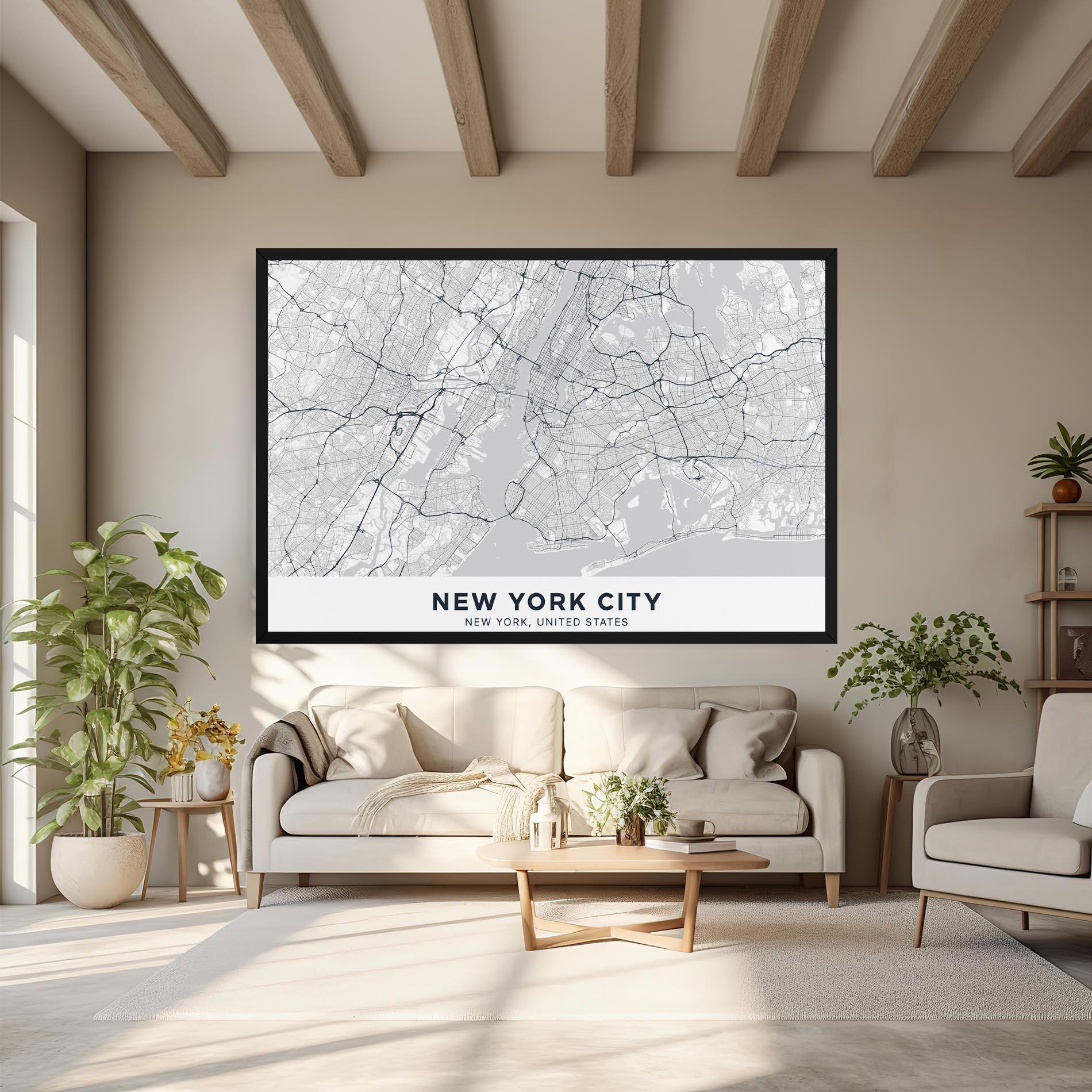Leinwandbild New York Map mockup 6