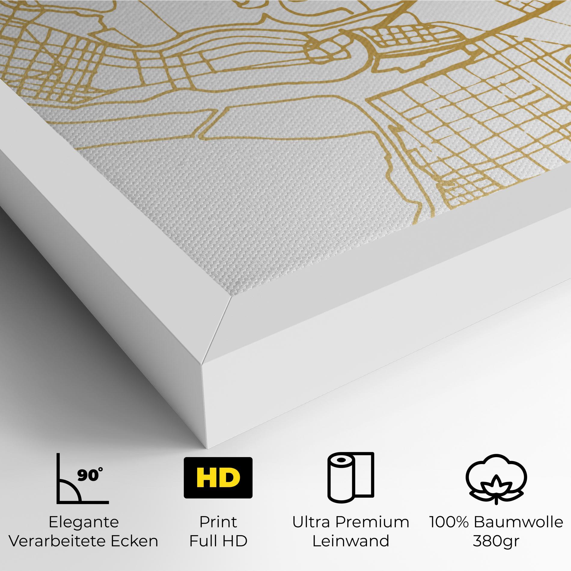 Leinwandbild Abu Dhabi Map mockup 4