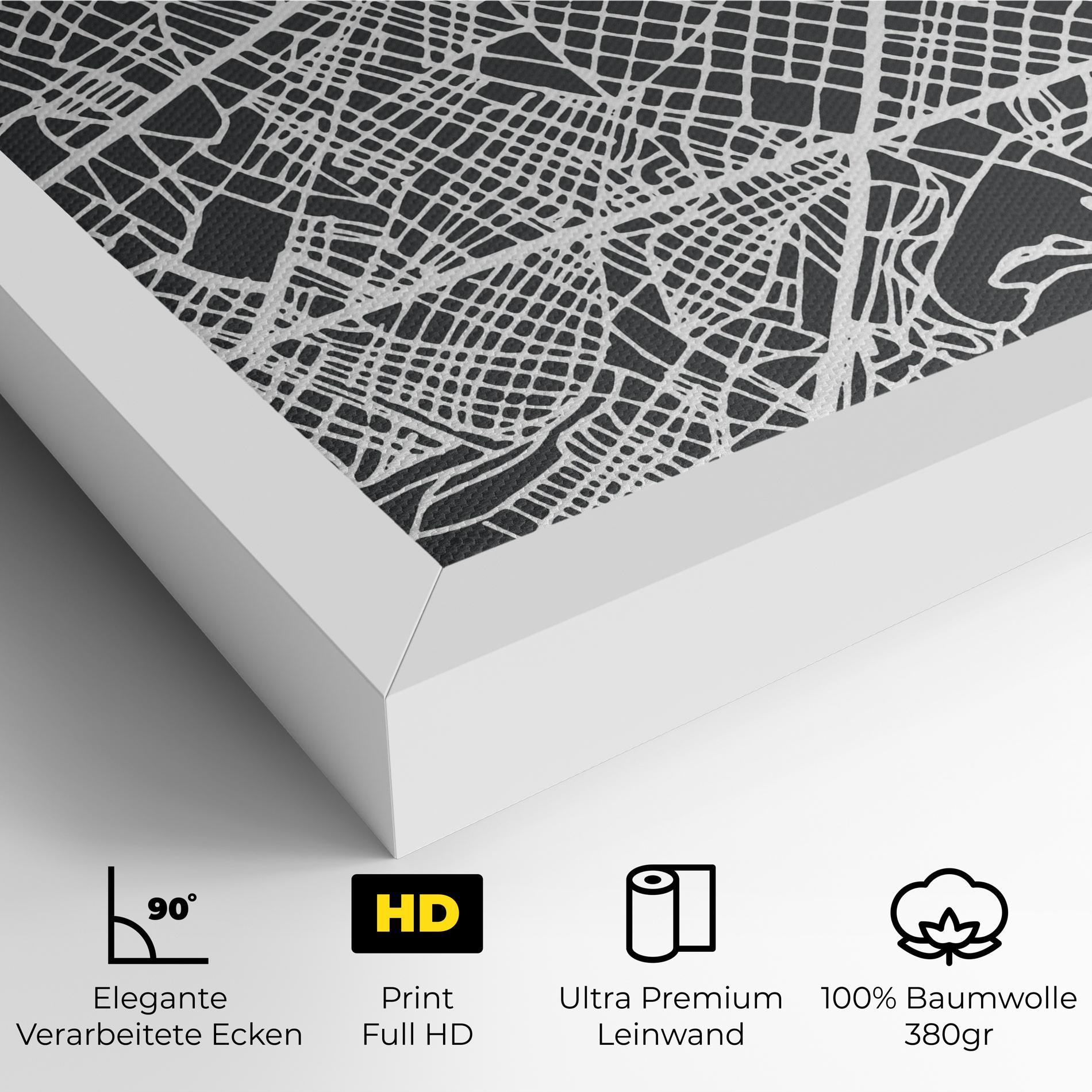 Leinwandbild Barcelona Map mockup 4