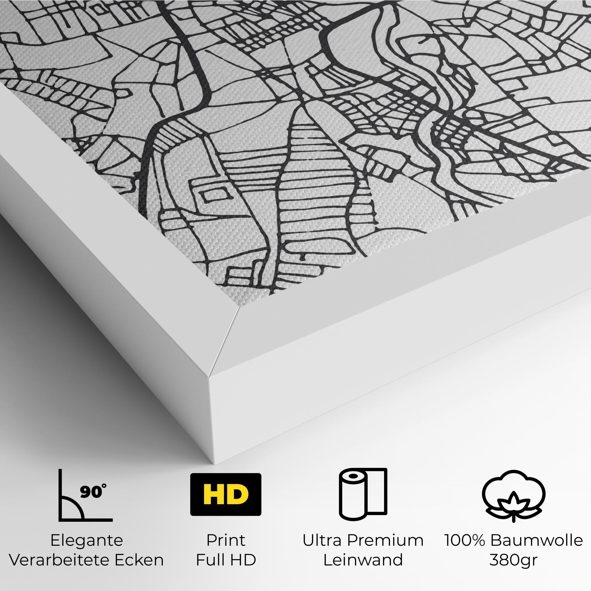 Leinwandbild Belfast Map mockup 4