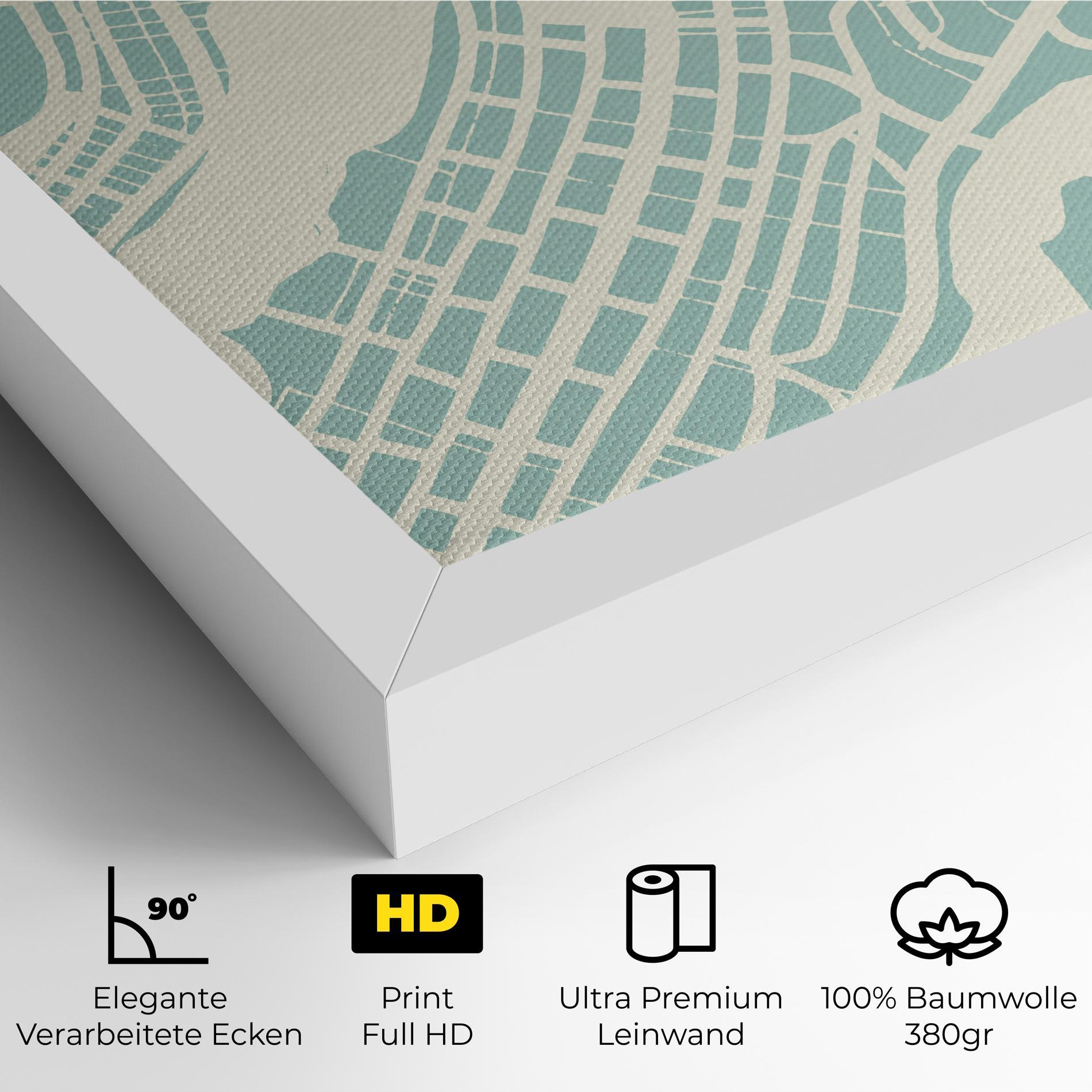 Leinwandbild Brasilia Map mockup 4