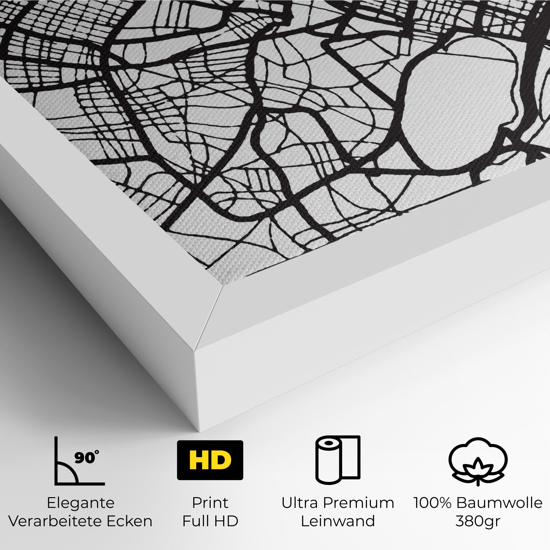 Leinwandbild Caen Map mockup 4