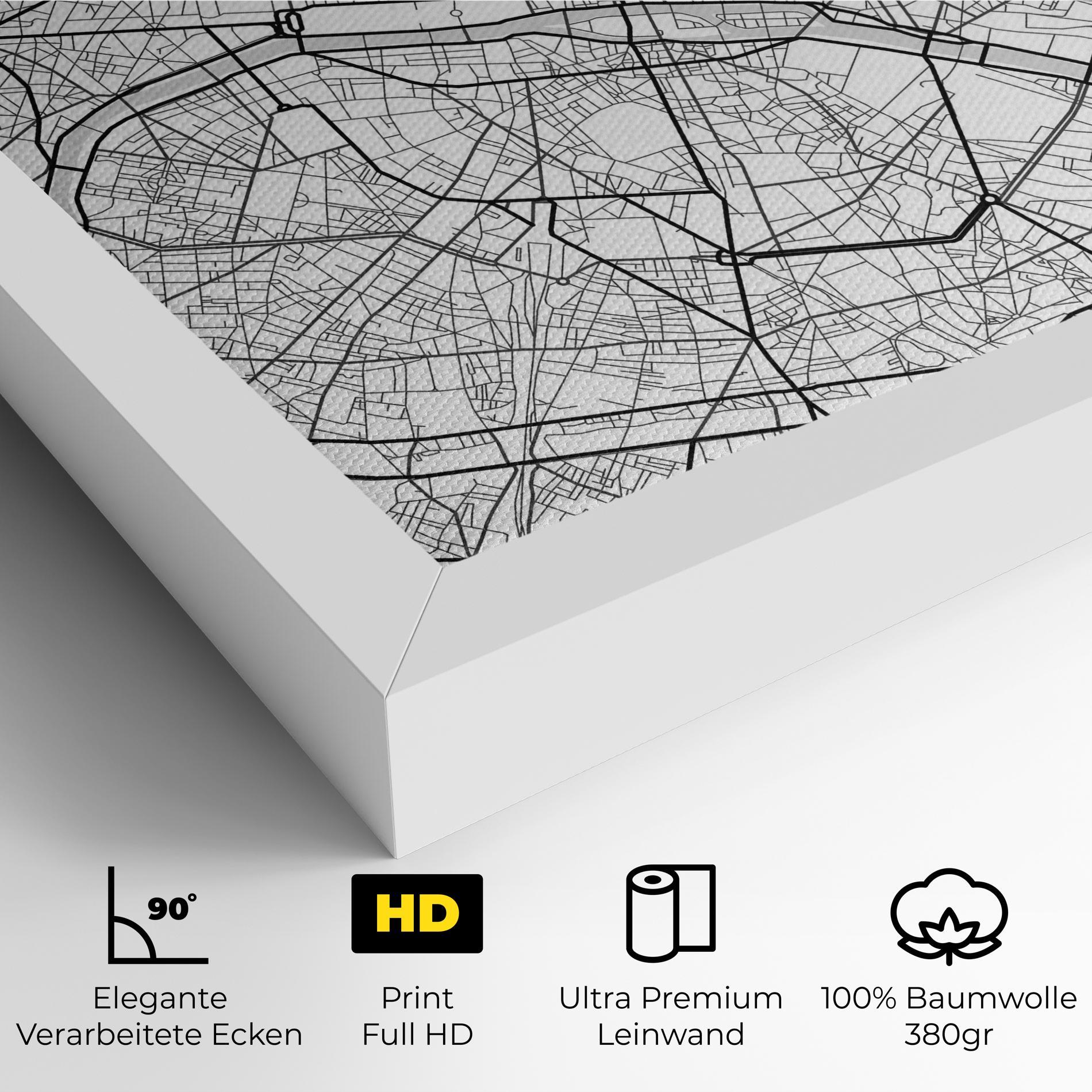 Leinwandbild City Black Line mockup 4