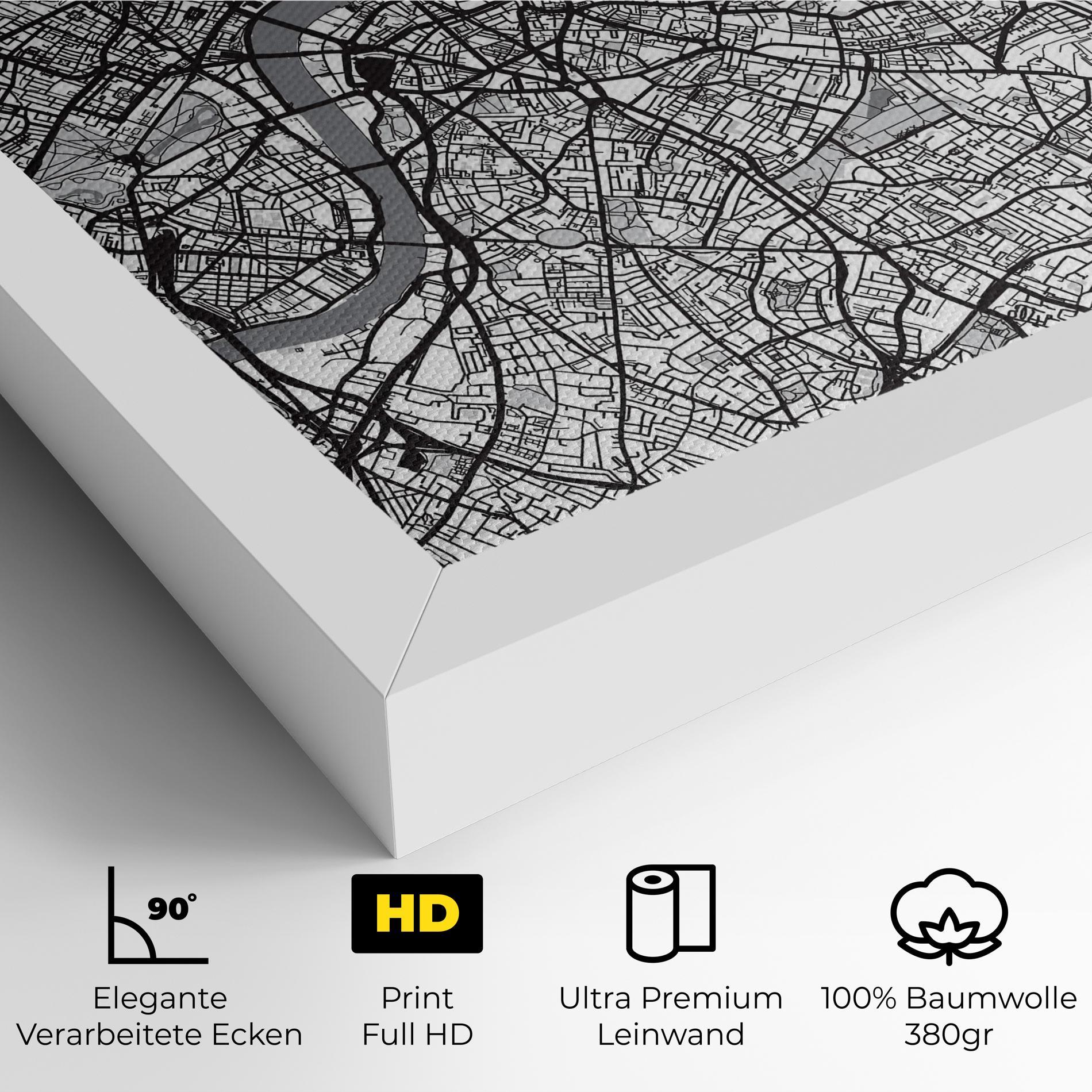 Leinwandbild City Map mockup 4