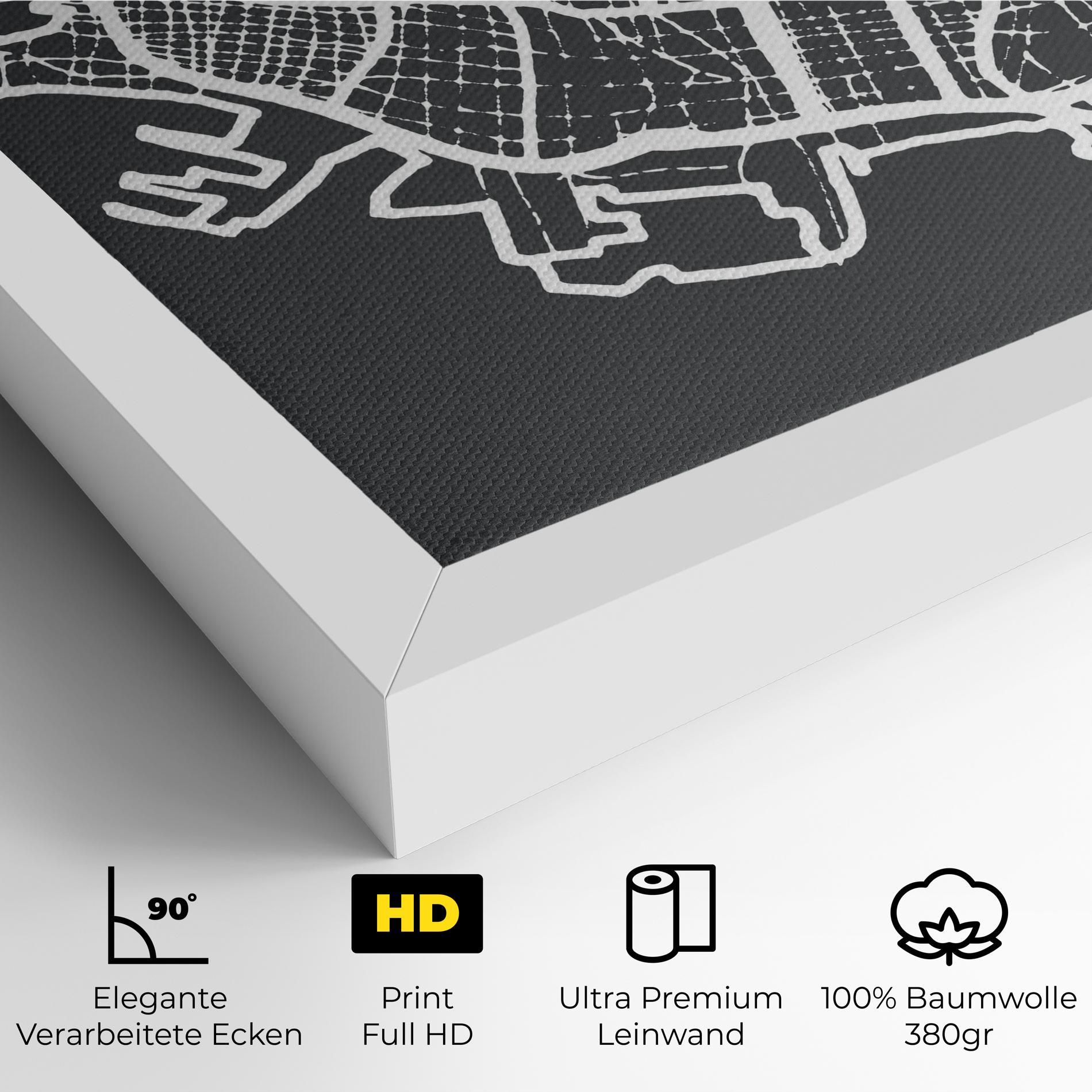 Leinwandbild Genoa Map mockup 4