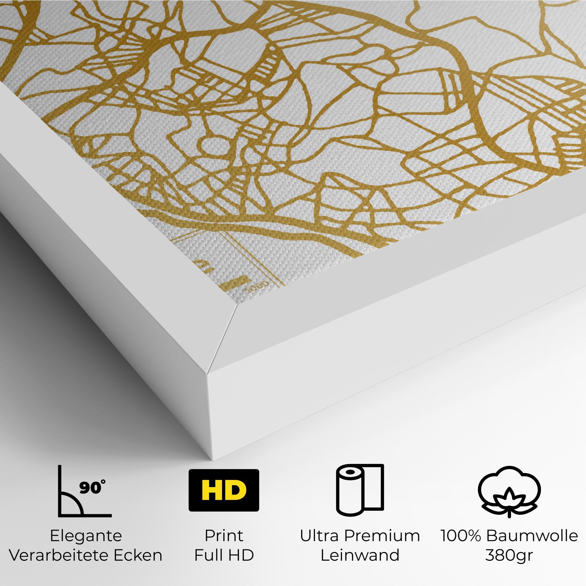 Leinwandbild Libreville Gold Map mockup 4