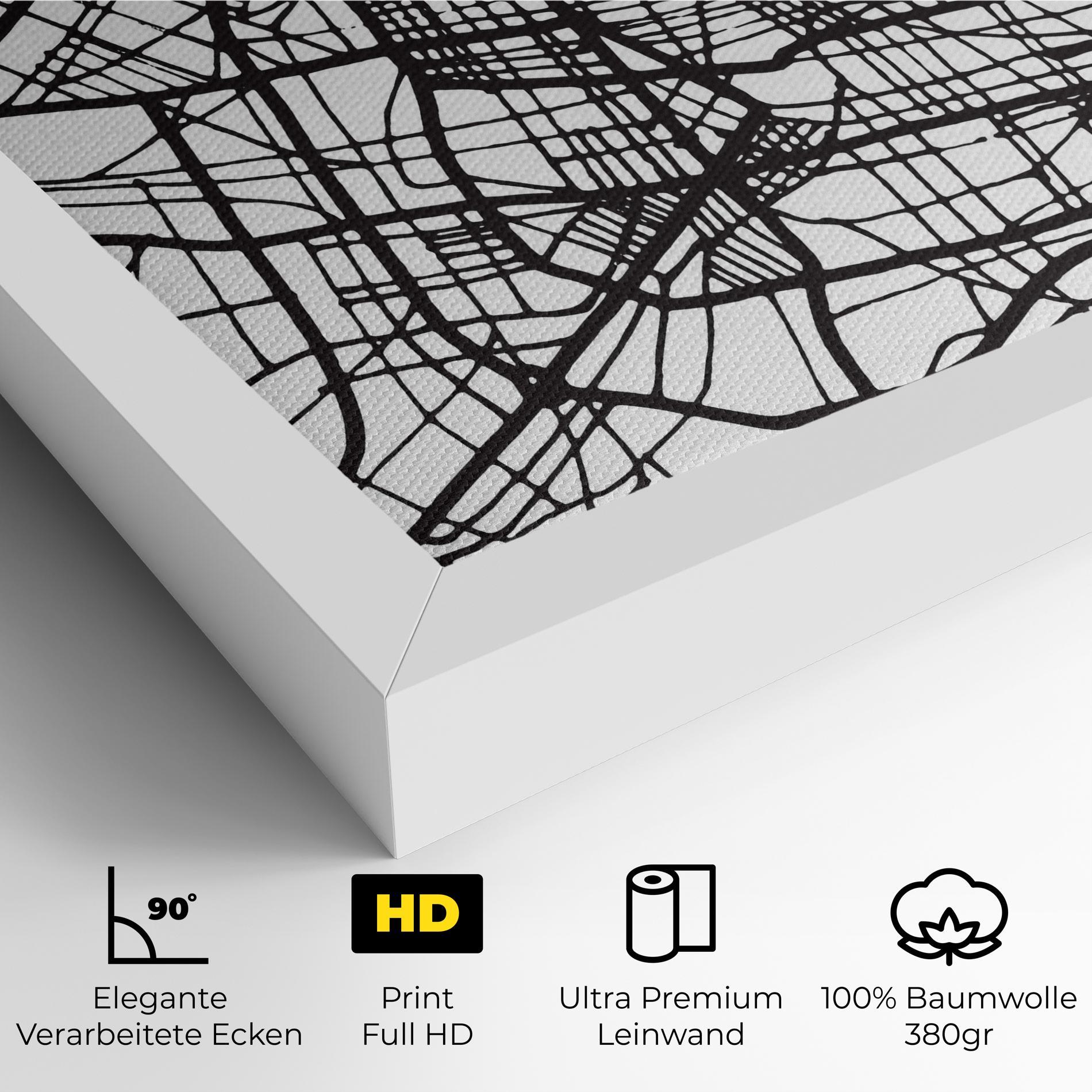 Leinwandbild Vitoria Gasteiz Map mockup 4