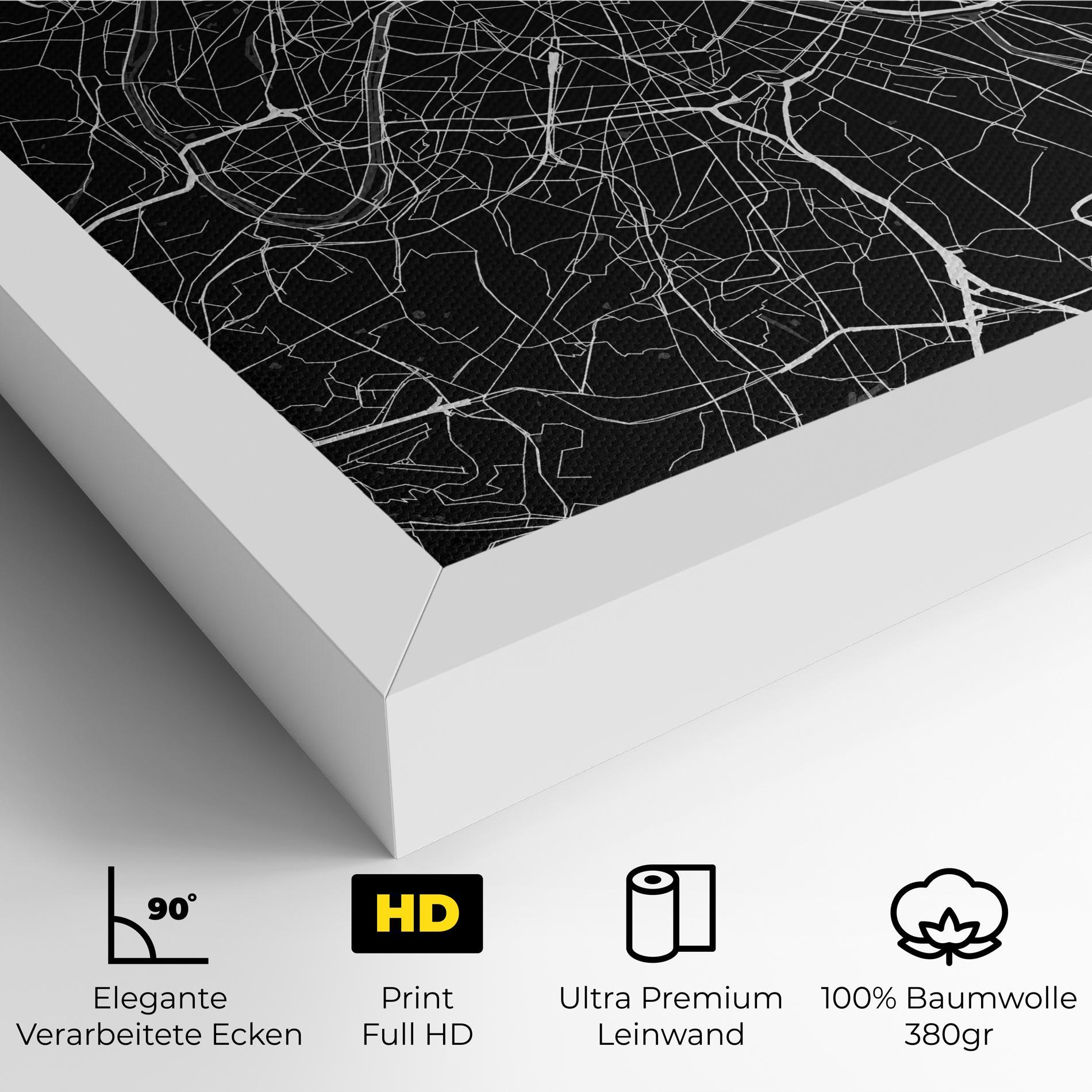 Leinwandbild White Line City mockup 4