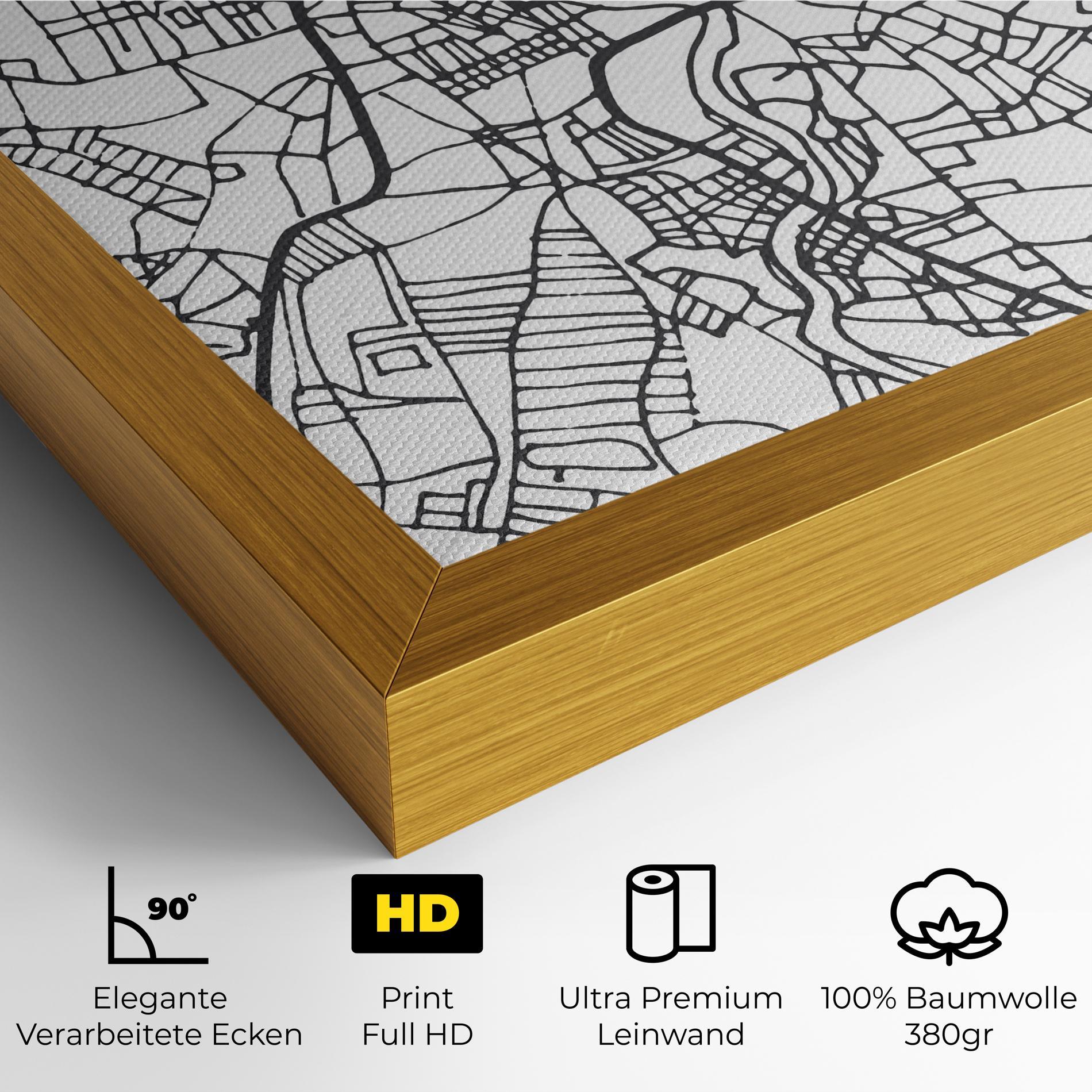 Leinwandbild Belfast Map mockup 4