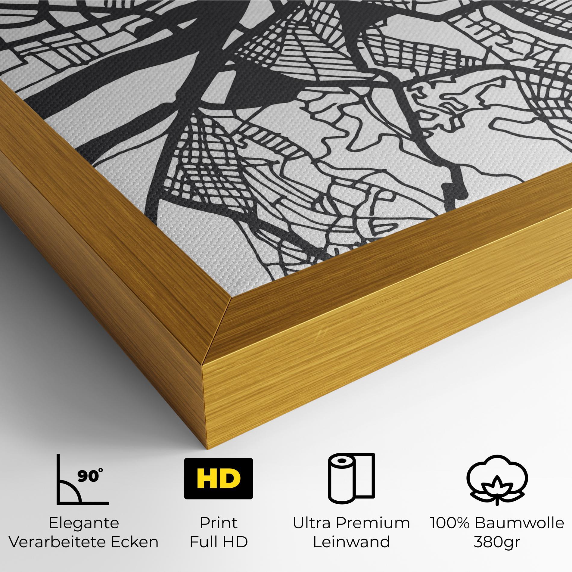 Leinwandbild Belgrade Map mockup 4