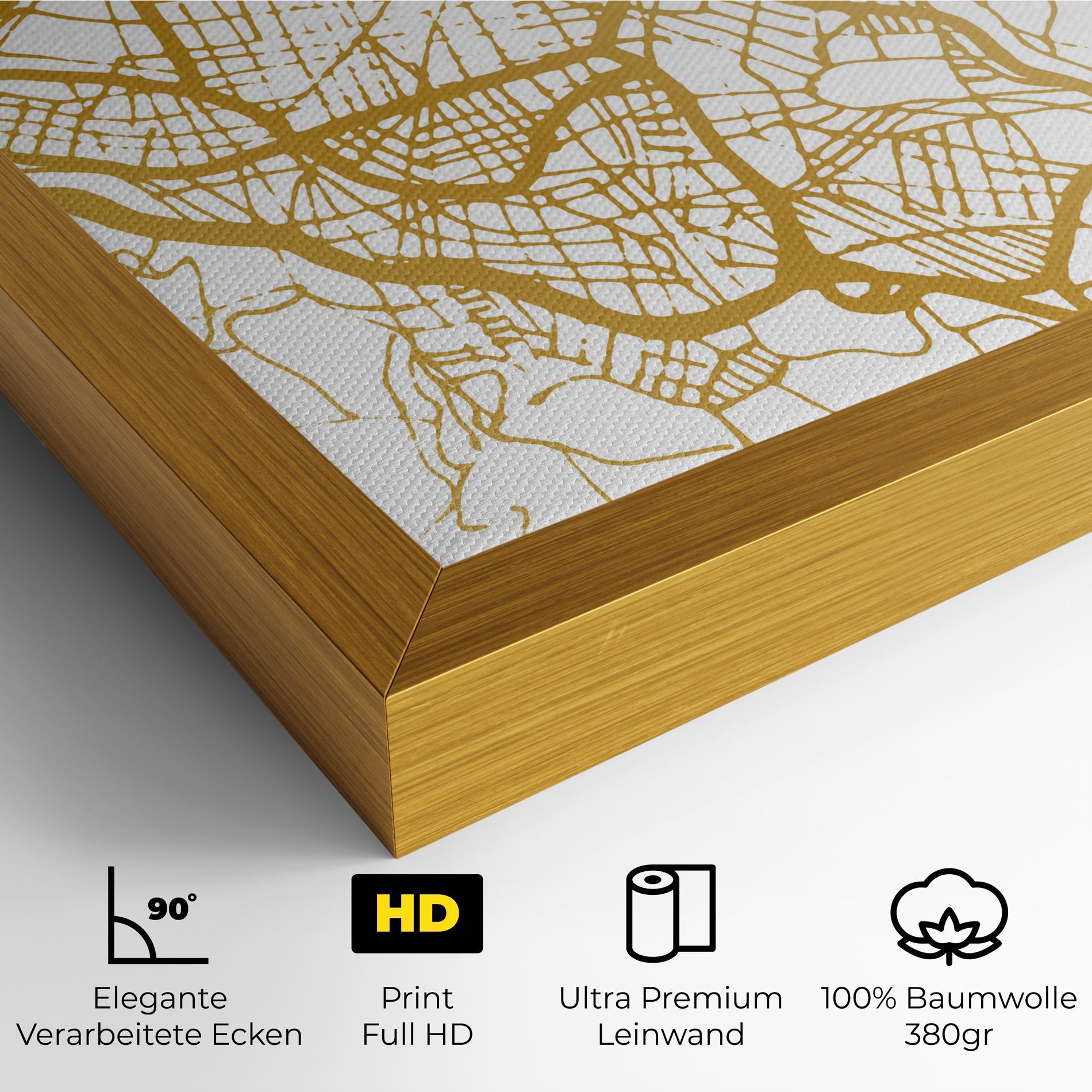 Leinwandbild Bilbao Gold Map mockup 4