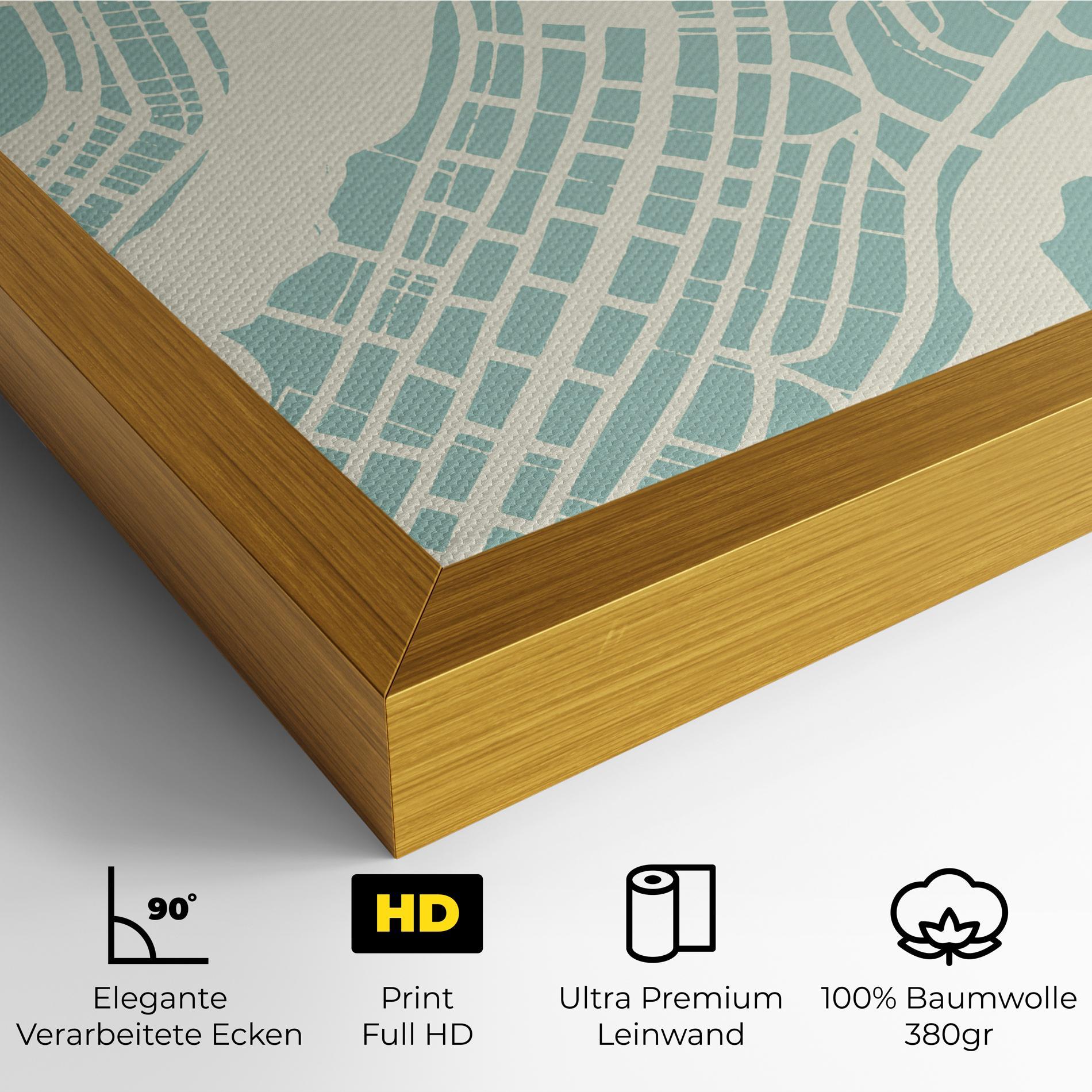 Leinwandbild Brasilia Map mockup 4