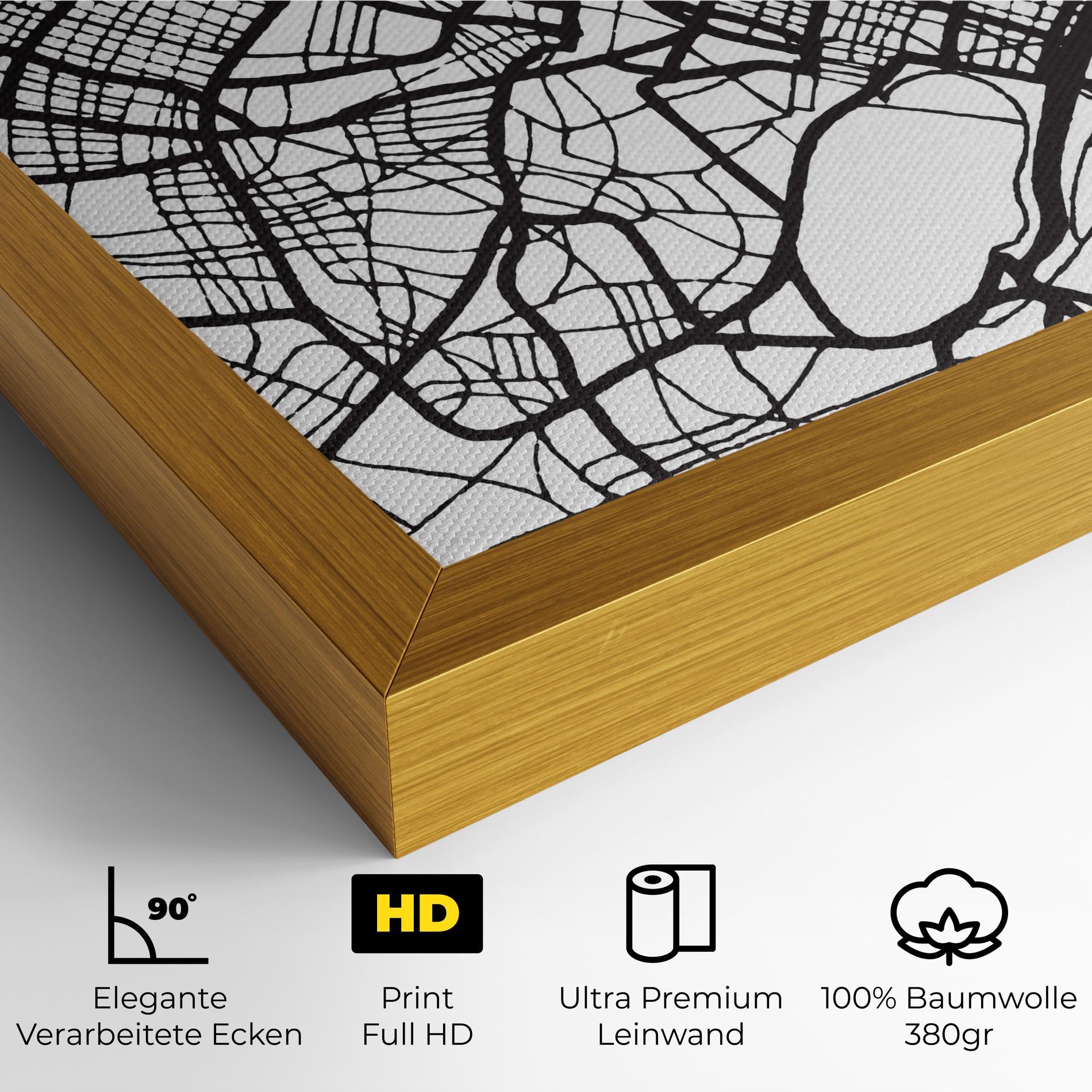 Leinwandbild Caen Map mockup 4