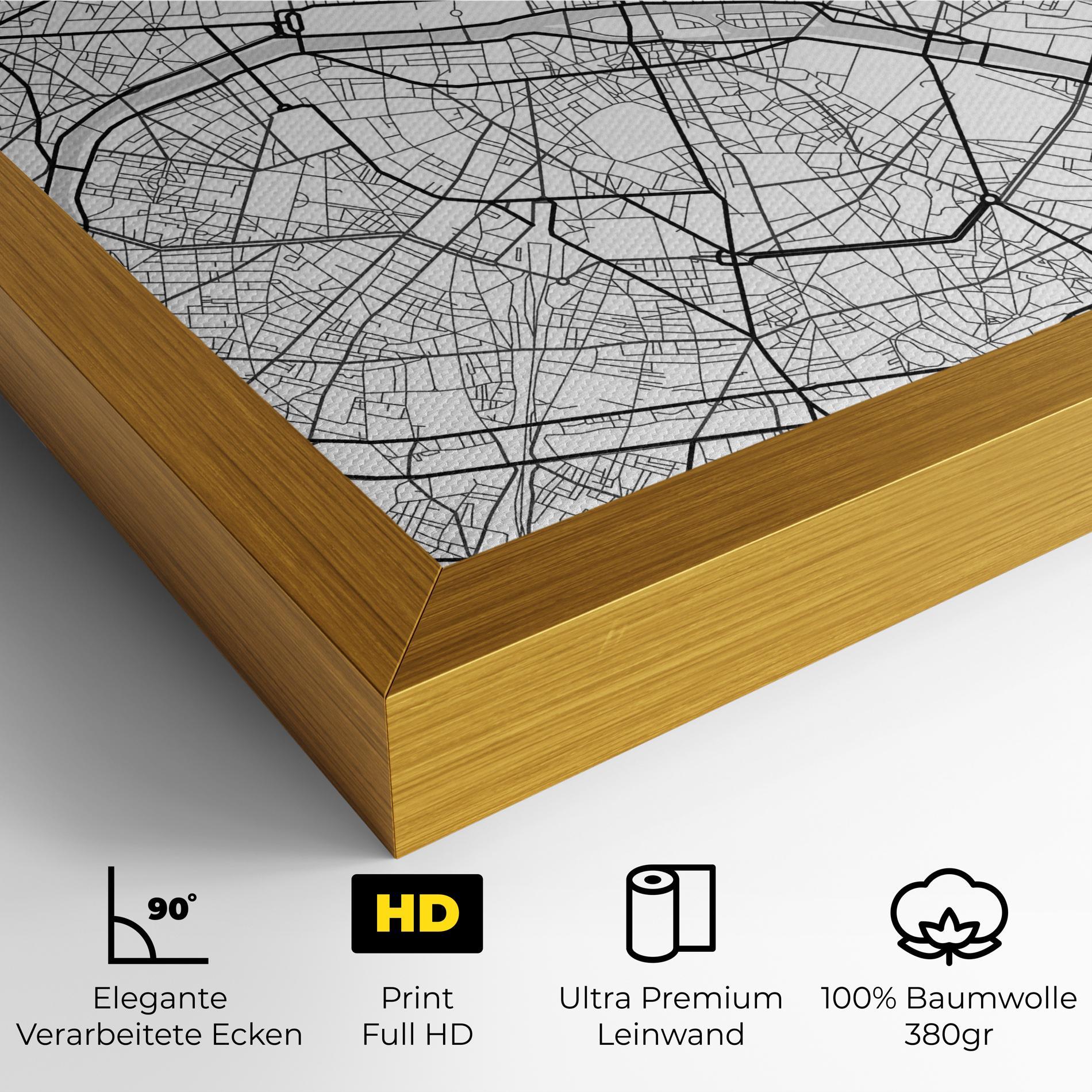 Leinwandbild City Black Line mockup 4