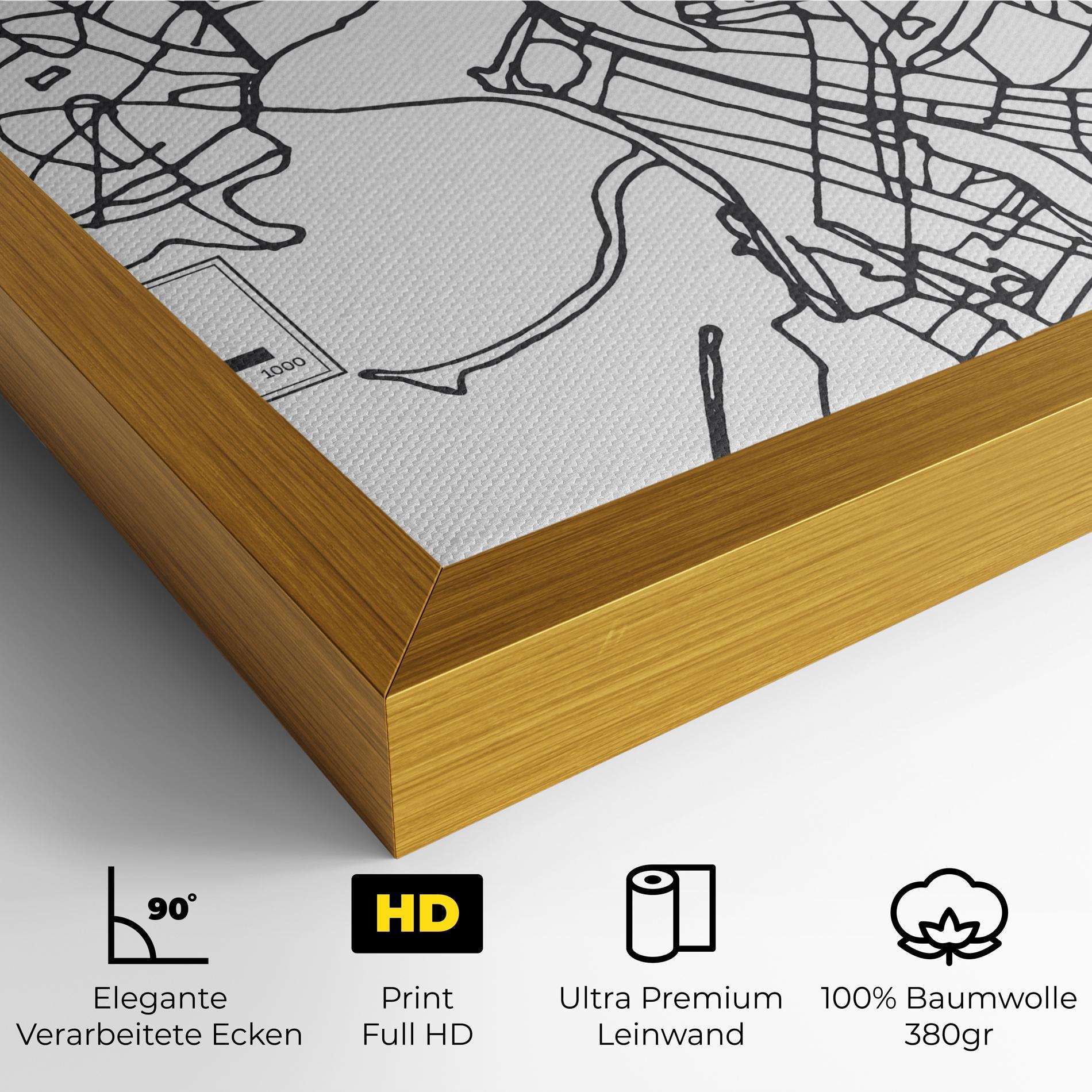 Leinwandbild Kazan Map mockup 4