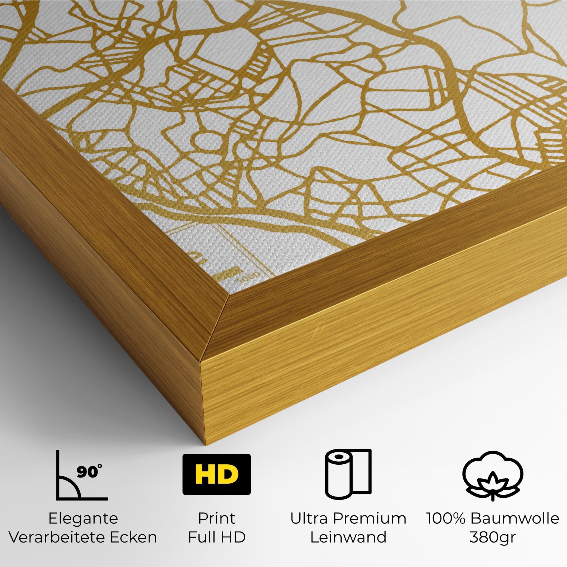 Leinwandbild Libreville Gold Map mockup 4