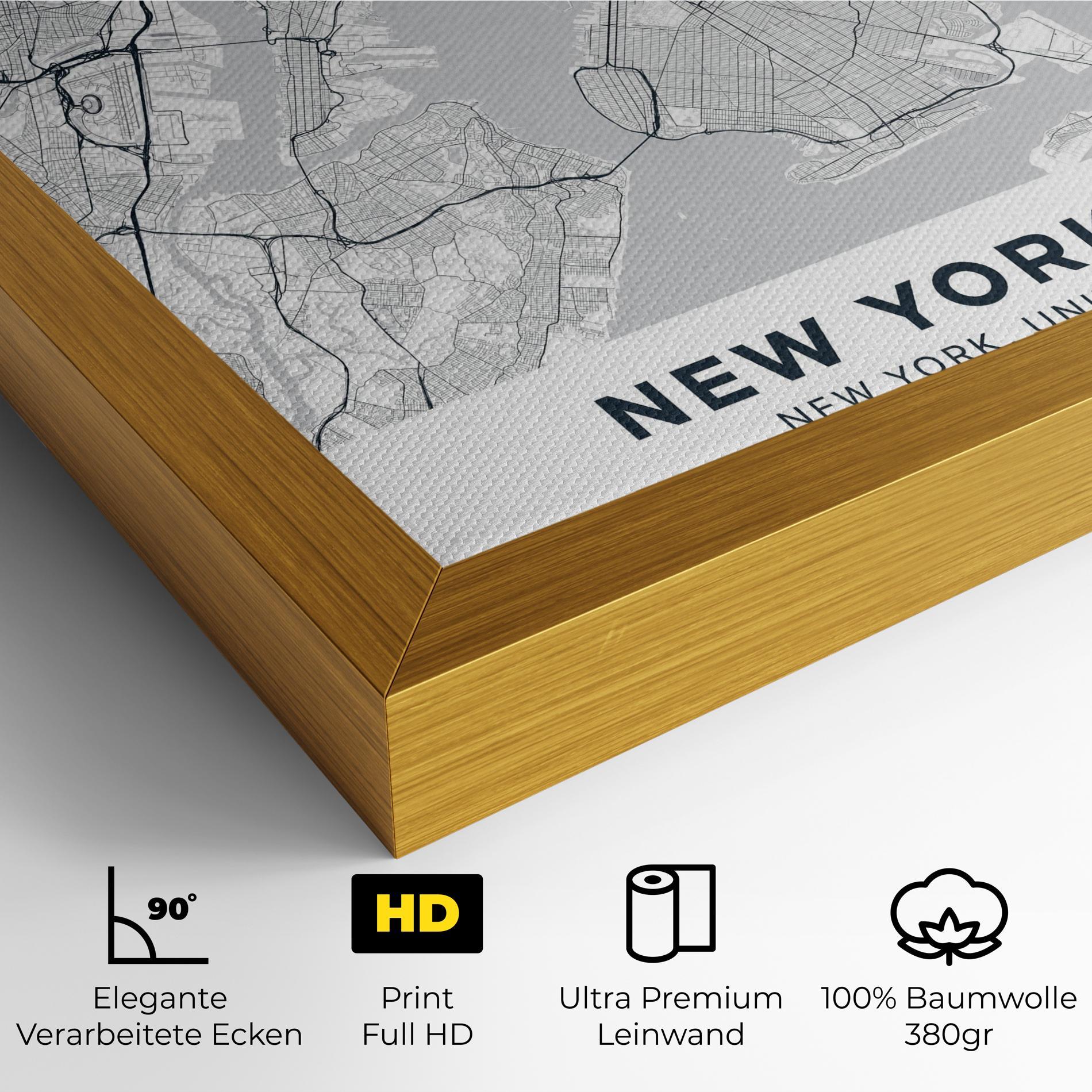Leinwandbild New York Map mockup 4