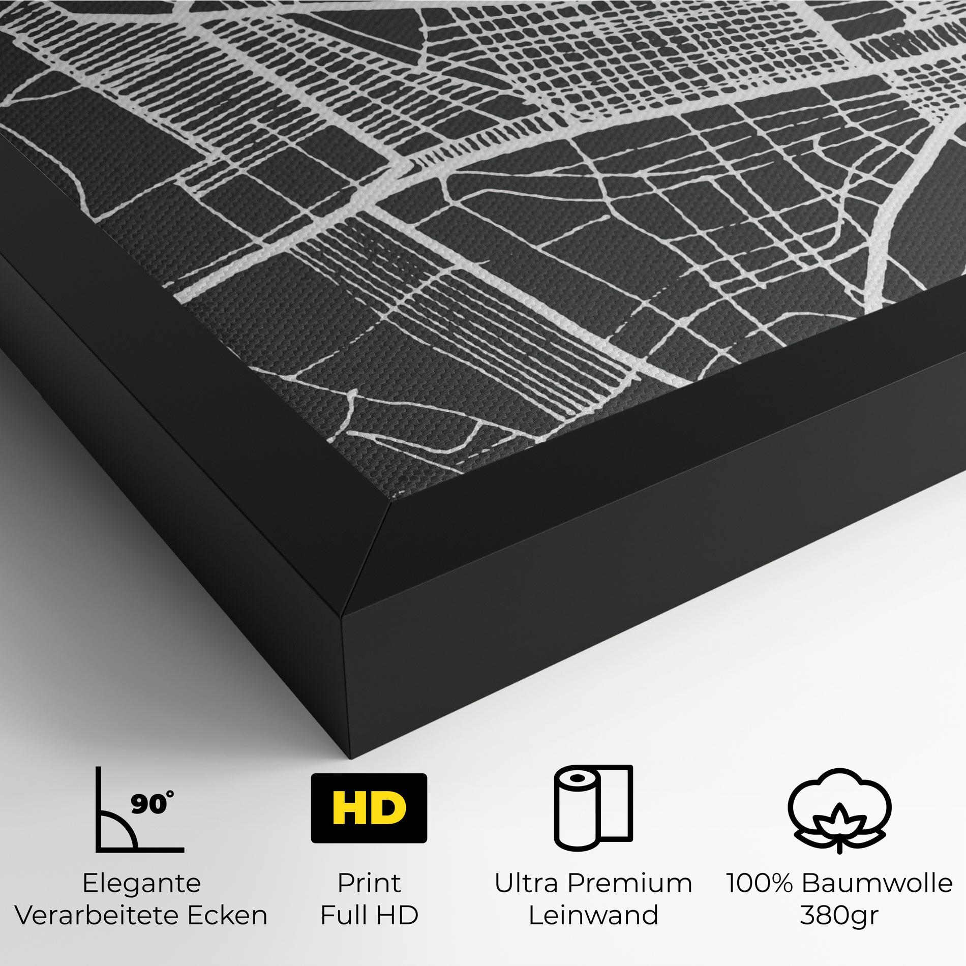 Leinwandbild Bangui Map mockup 4