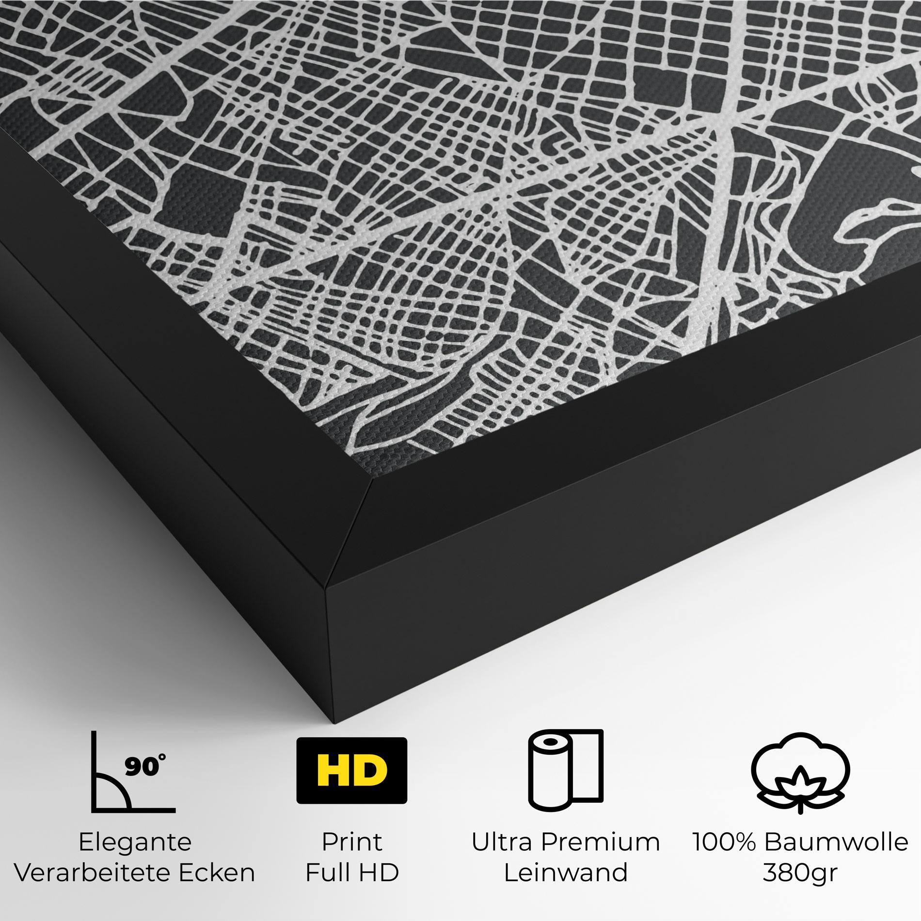 Leinwandbild Barcelona Map mockup 4