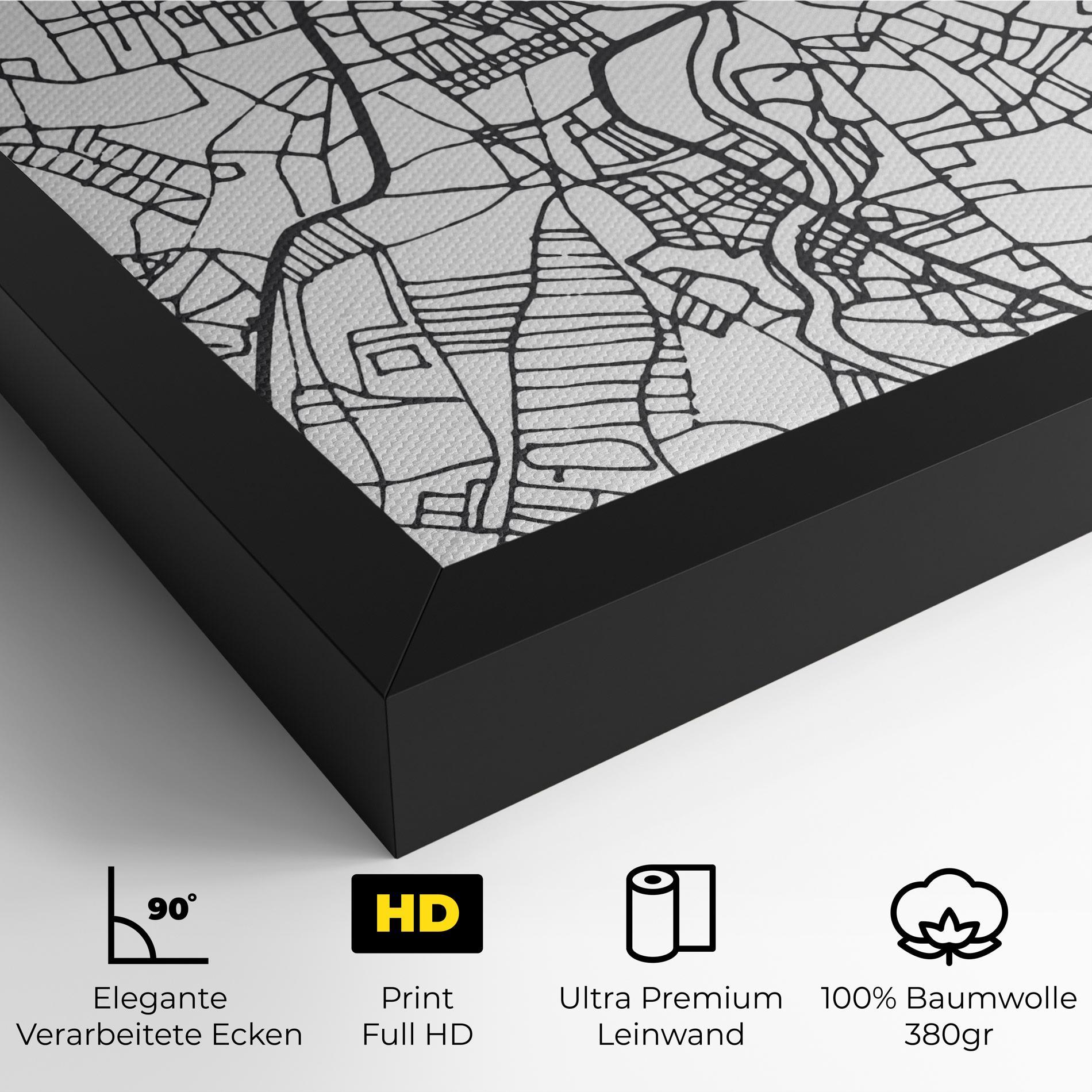 Leinwandbild Belfast Map mockup 4