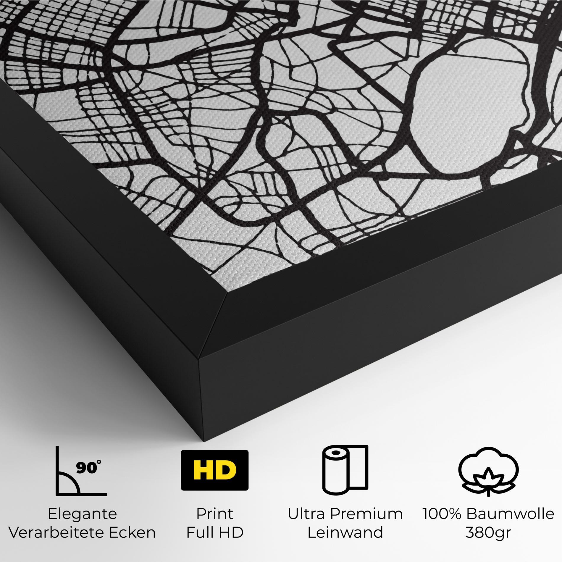 Leinwandbild Caen Map mockup 4